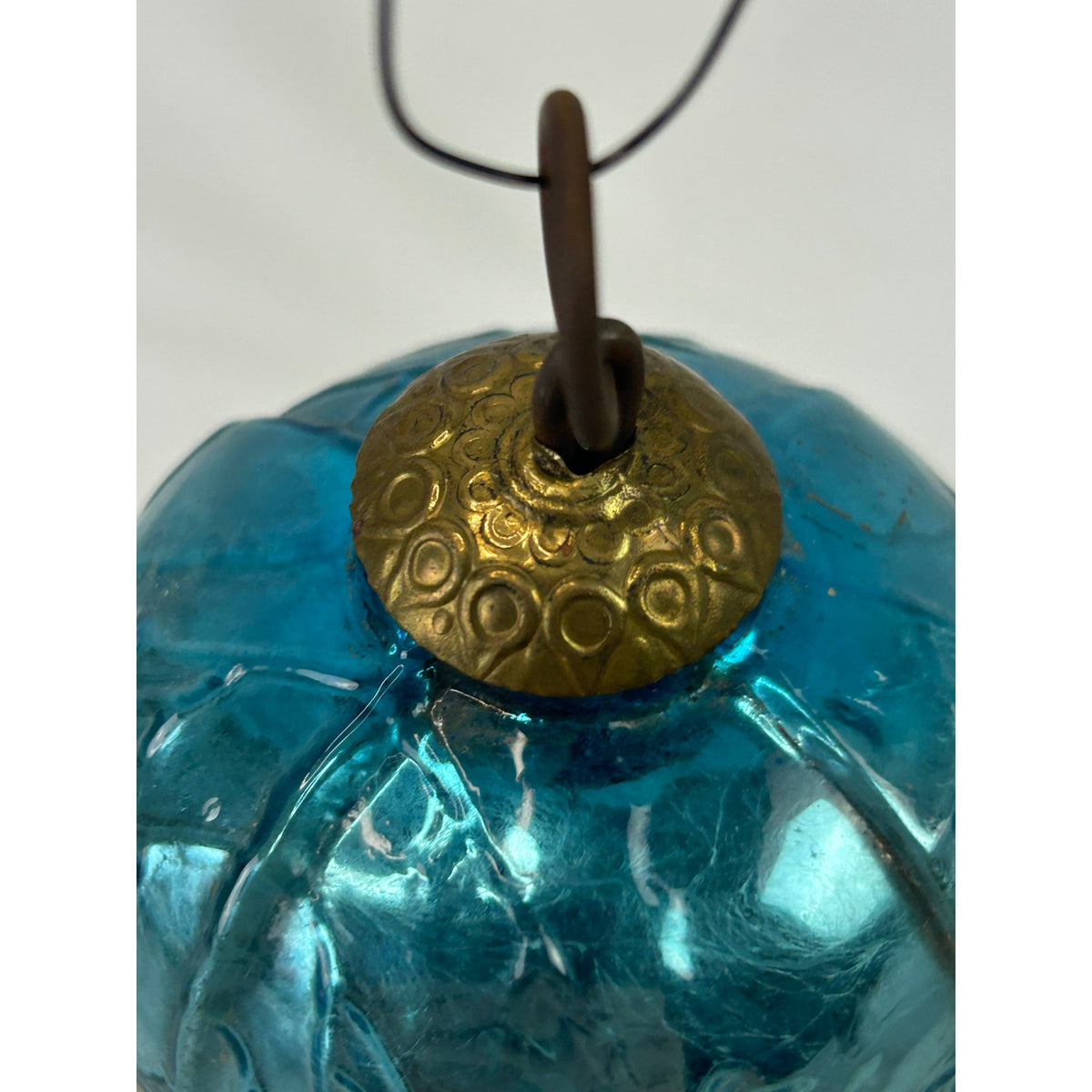 Antique German Kugel Cobalt Blue Grape Cluster Glass Christmas Ornament 4"