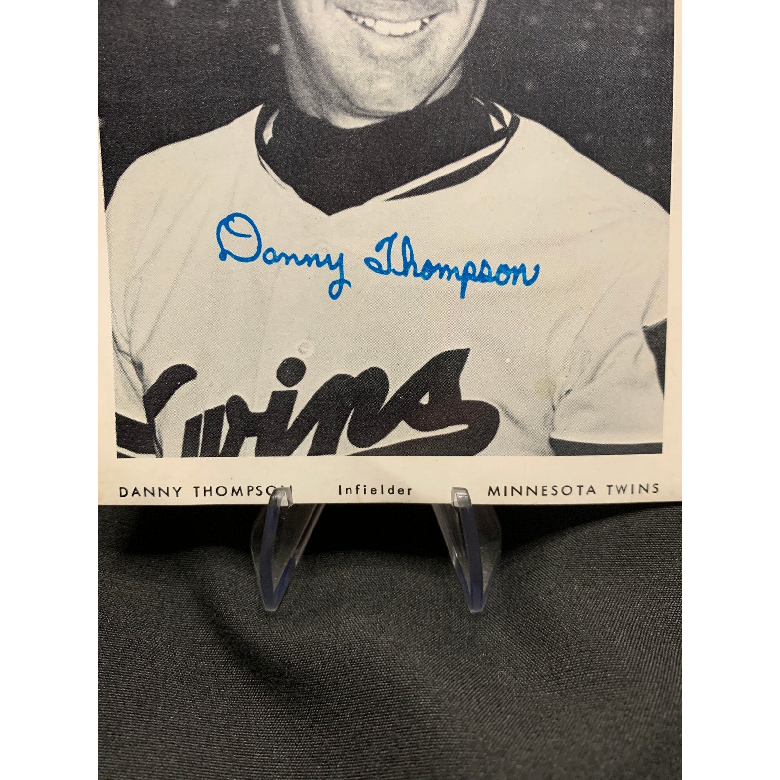 Vintage Danny Thompson Minnesota Twins Photo Facsimile Autograph 1970s