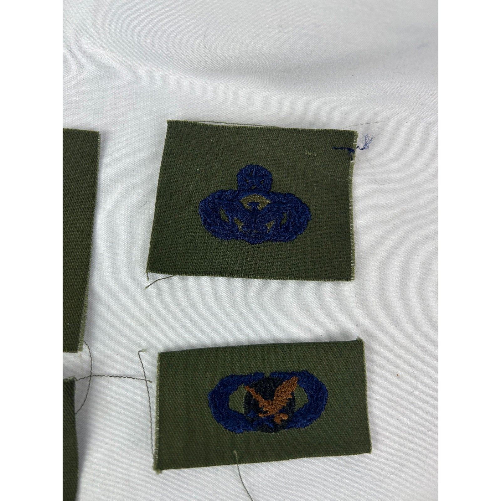 US Air Force Patch Lot Rank Chevrons Wings OD Green 18pcs