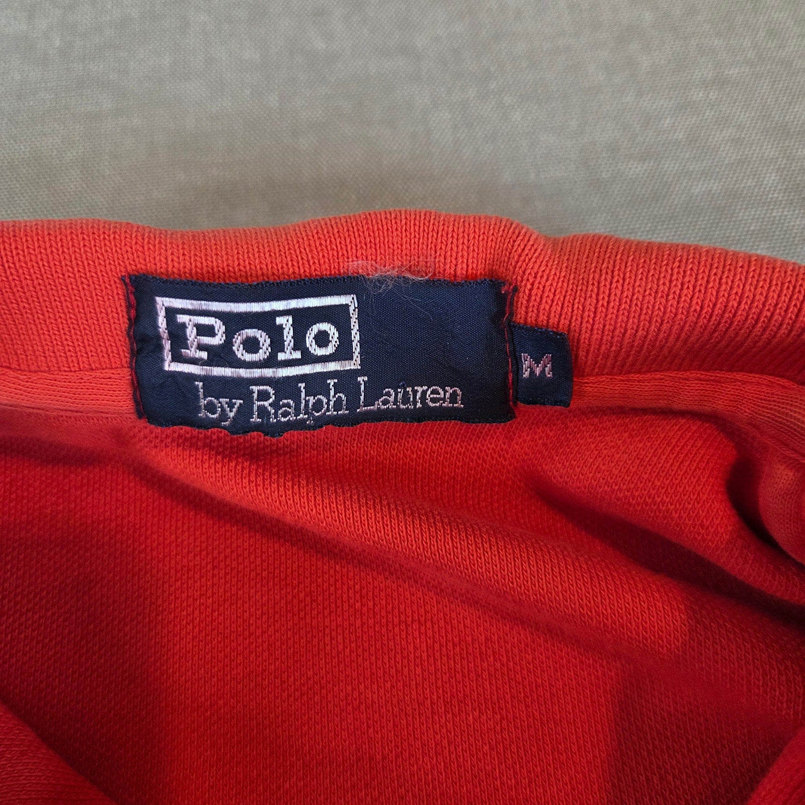 Polo by Ralph Lauren Red Orange Classic Fit Pony Logo Pique Polo Shirt M