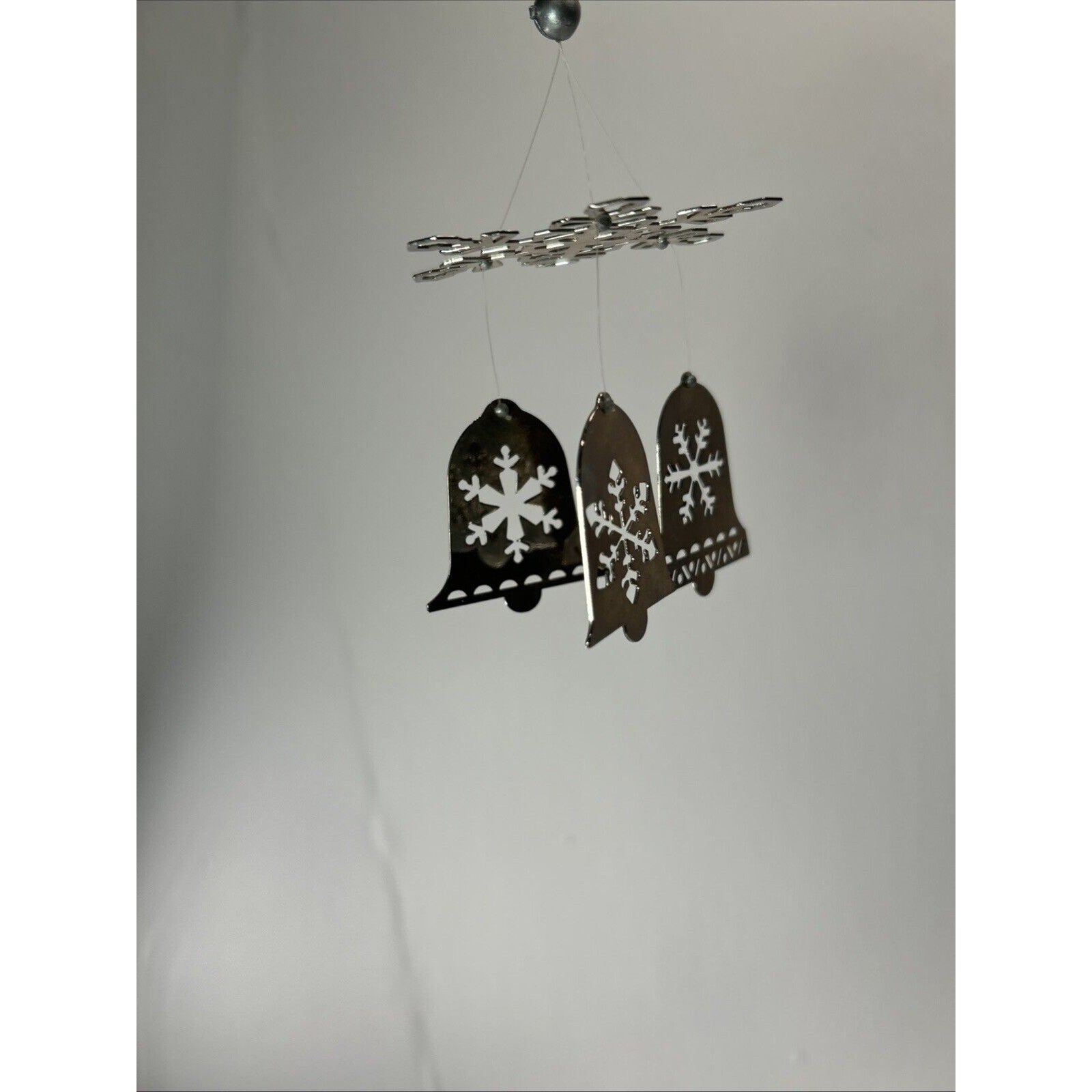 Silver Bells Snow Flake Wind Chime Ornament