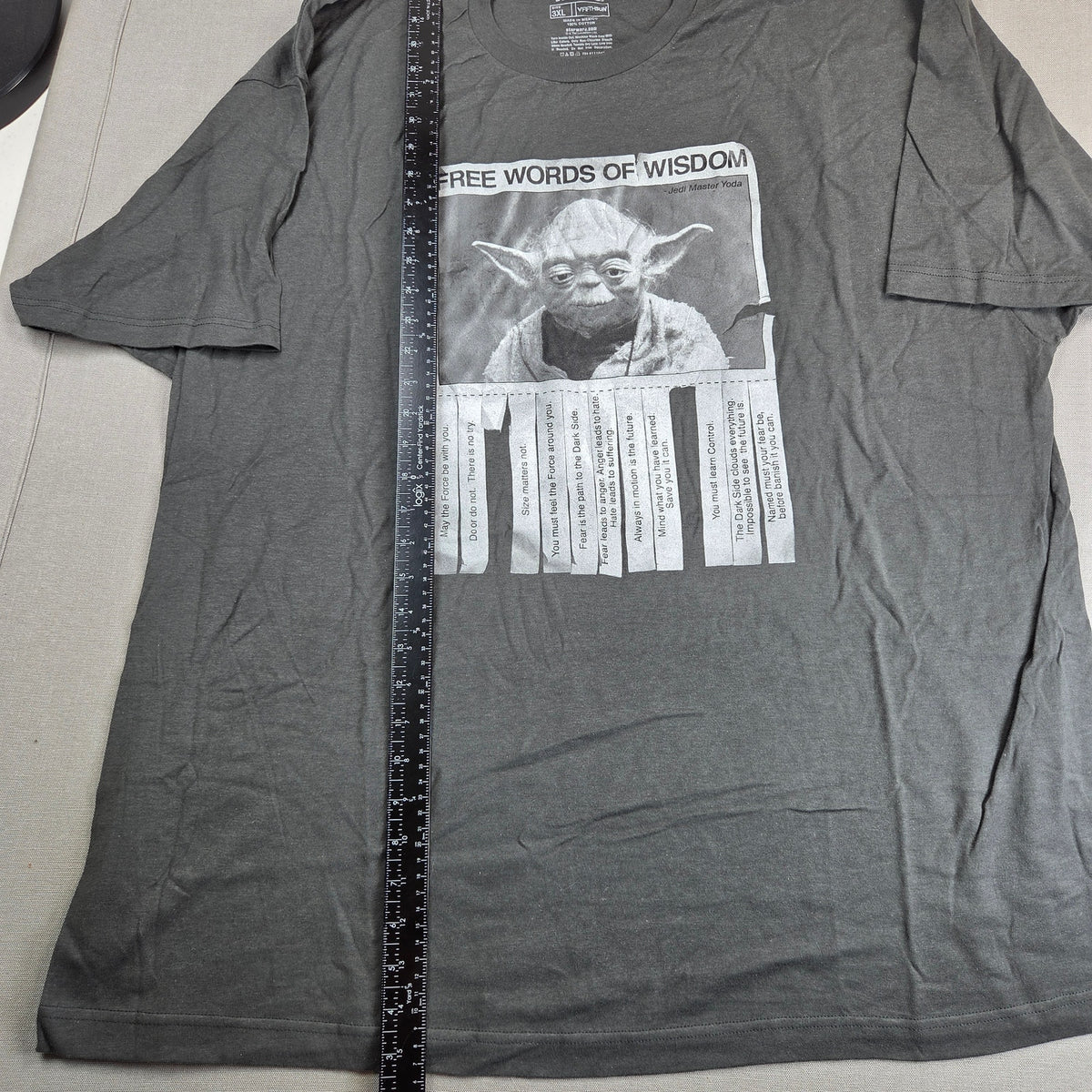 Star Wars Yoda Free Words of Wisdom T-Shirt Men's 3XL Fifth Sun Graphic Tee