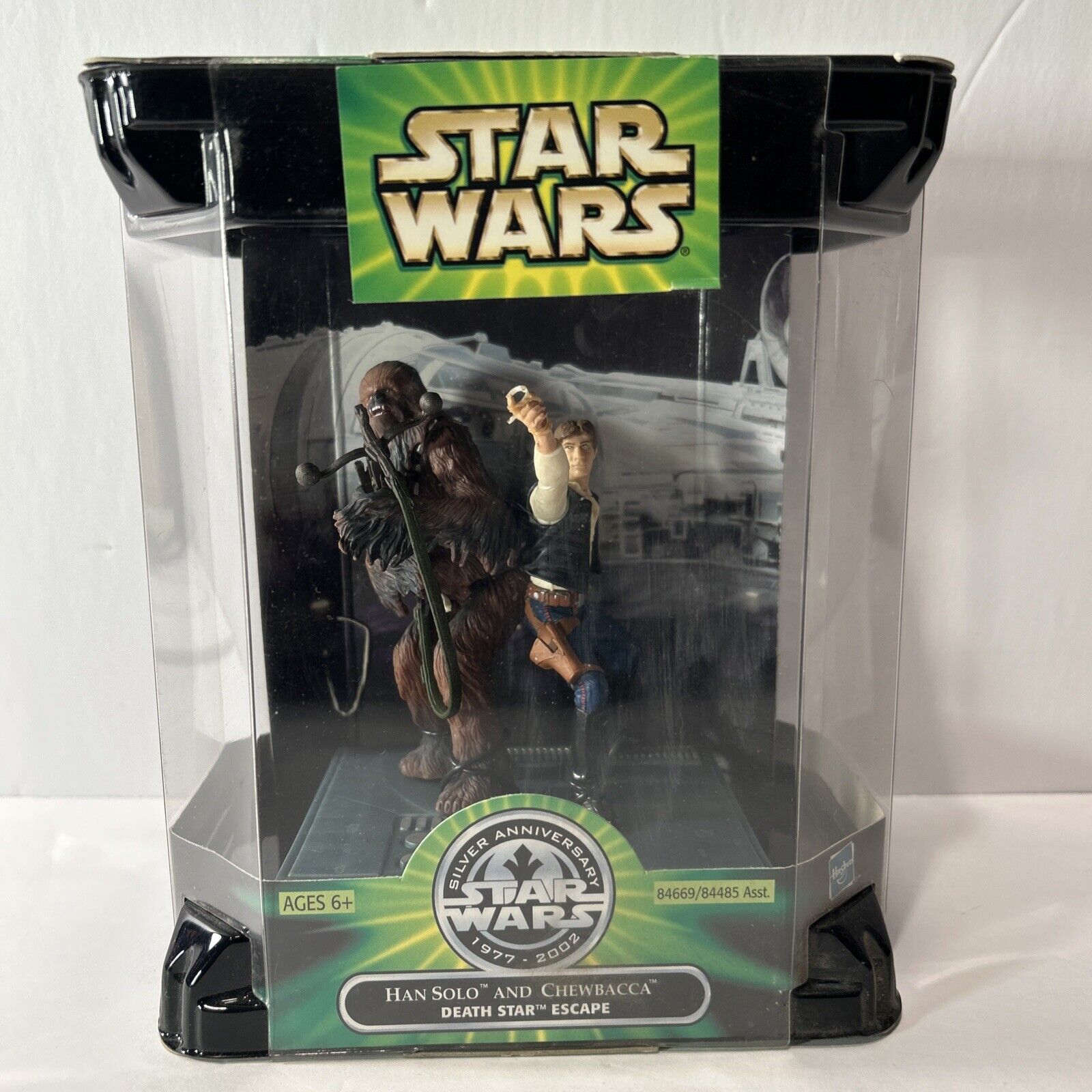 Star Wars Silver Anniversary Han Solo & Chewbacca Death Star Escape NIB