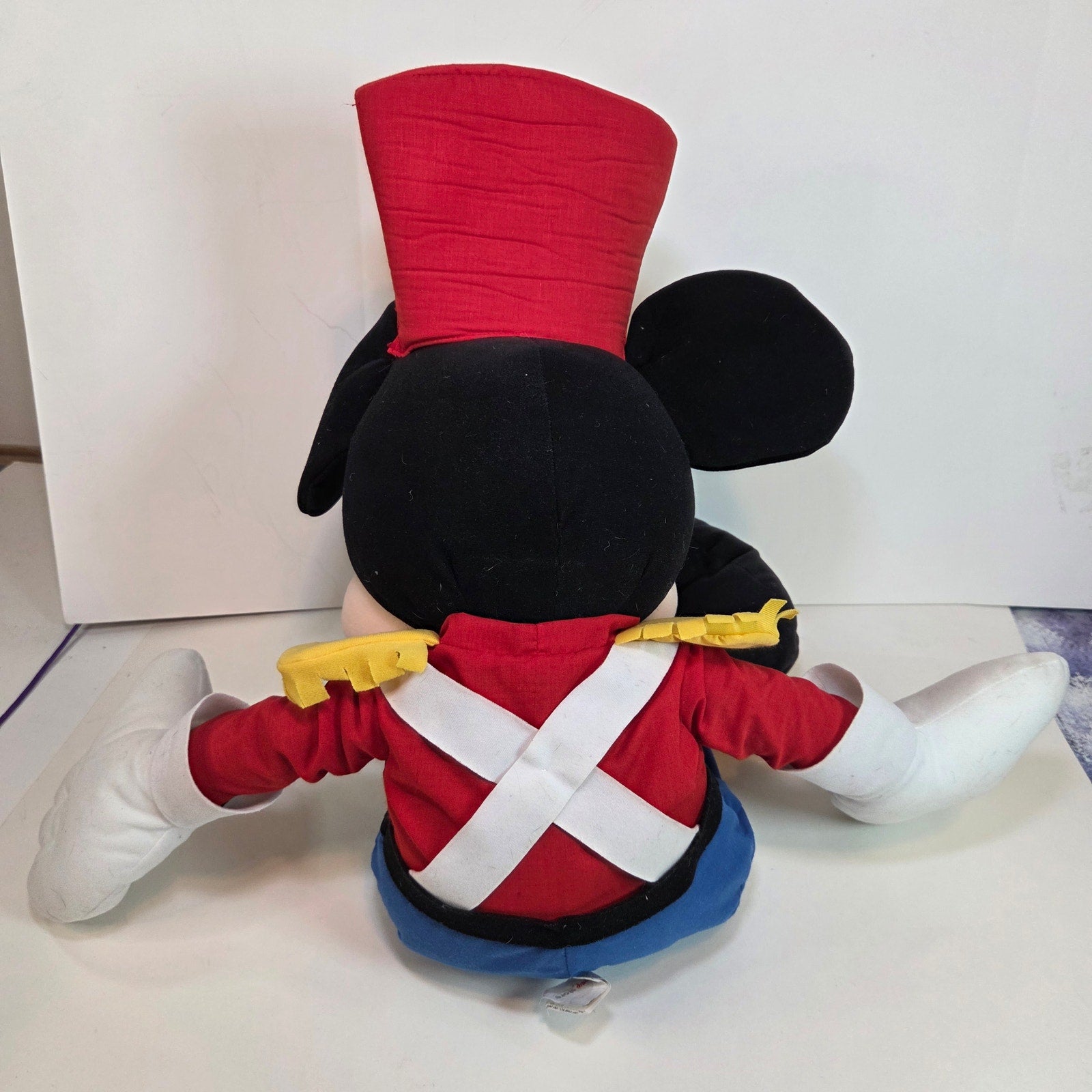 Disney Store Mickey Mouse Marching Band Plush 20" Sitting Band Leader Red Hat