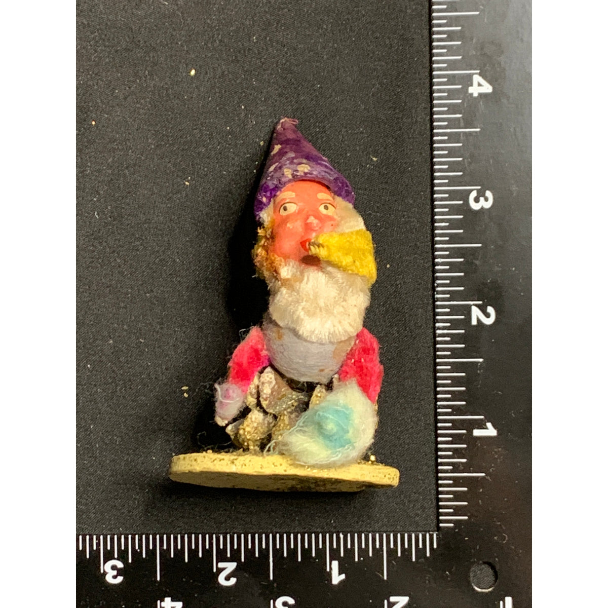 Vintage Japan Pinecone Elf Gnome Putz Christmas Figures Chenille Lot of 3