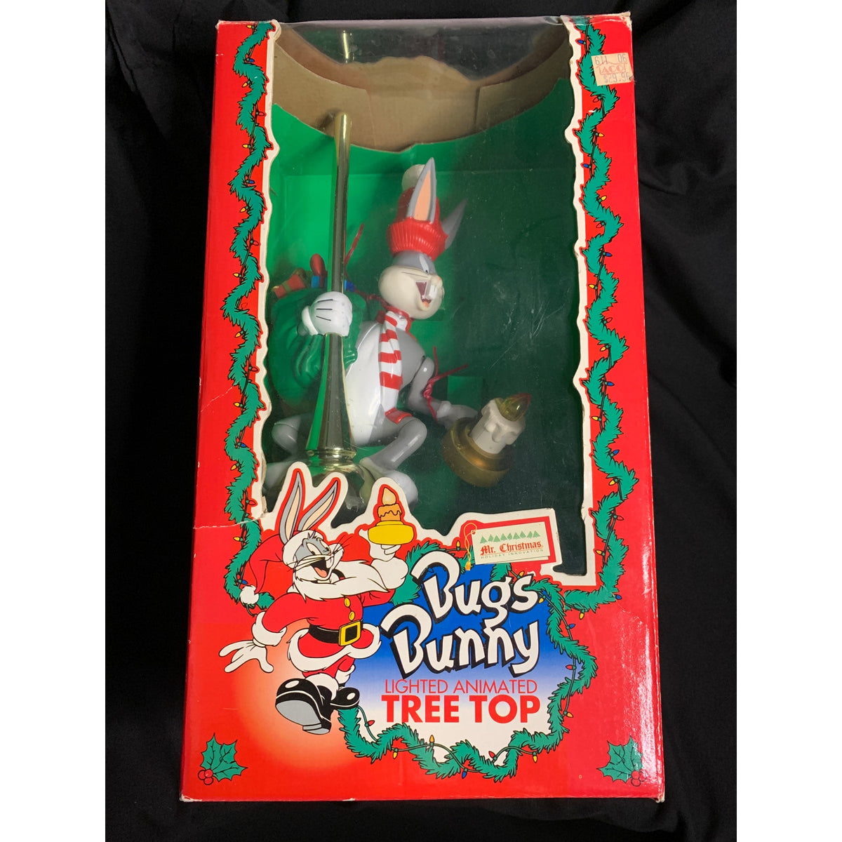 1995 Mr Christmas Bugs Bunny Lighted Animated Tree Topper Looney Tunes READ