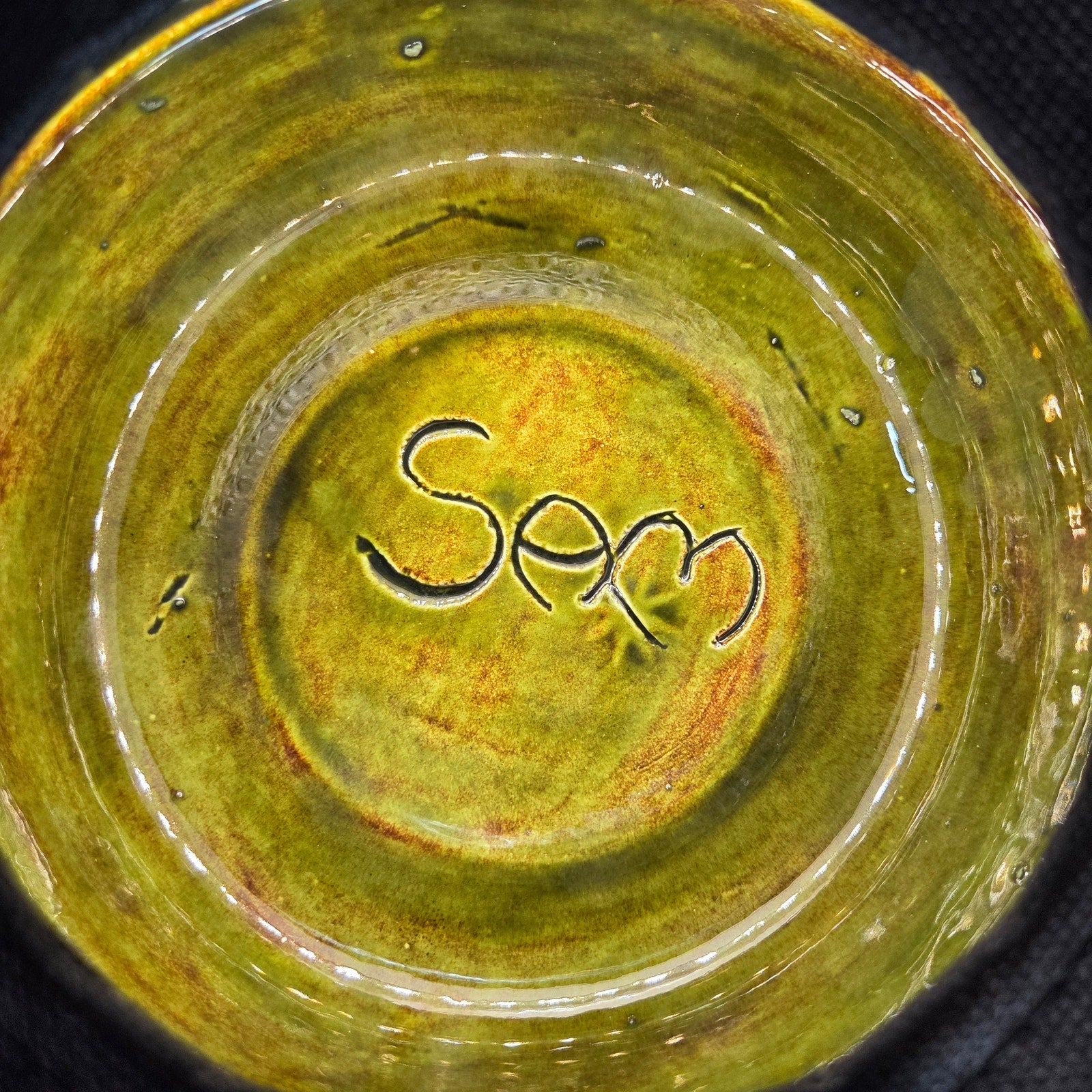 Large 17″ German Style Beer Stein Signed Sam Ceramic Relief with Lid