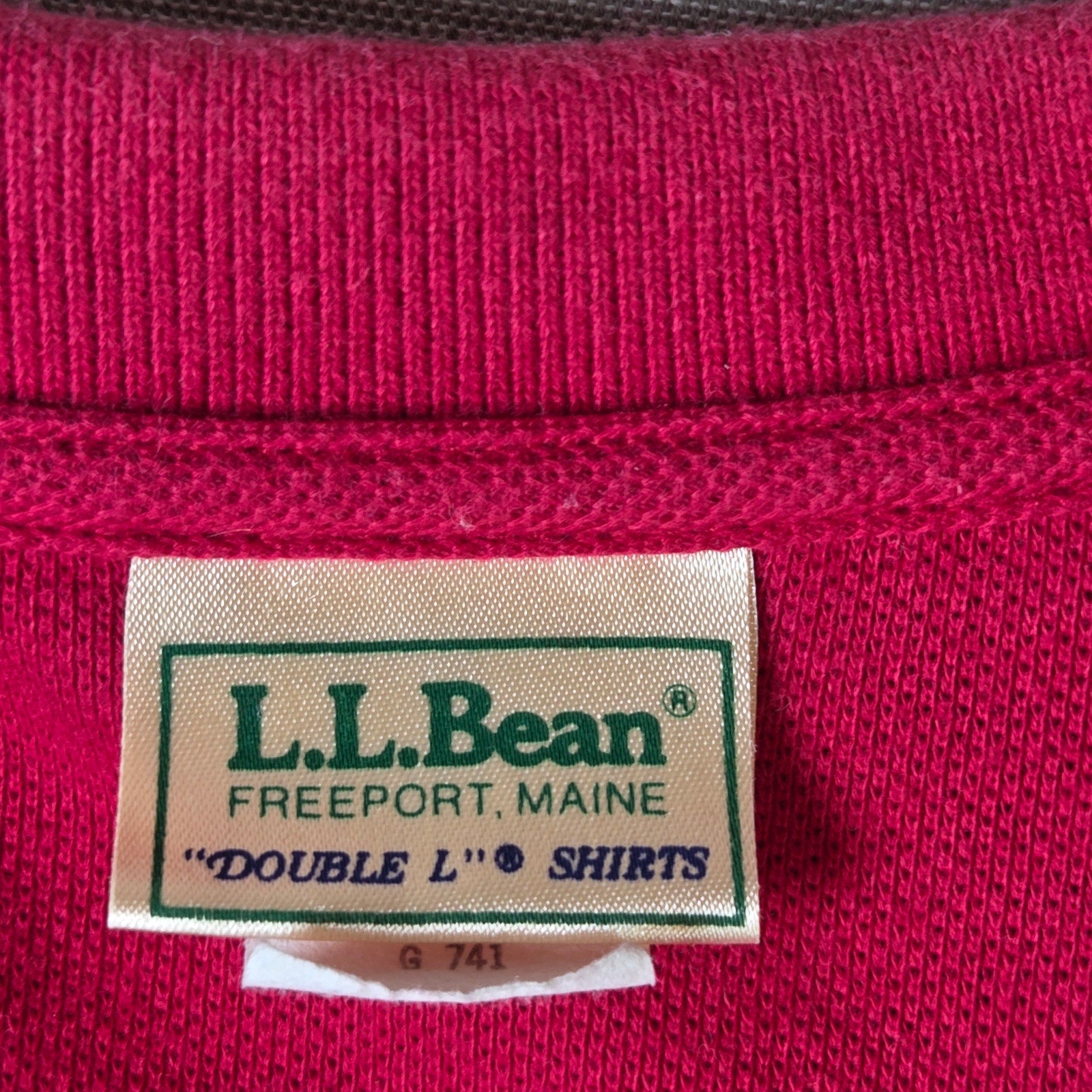 L.L. Bean Vintage Red Polo Shirt Made in USA 100% Cotton Mens Large