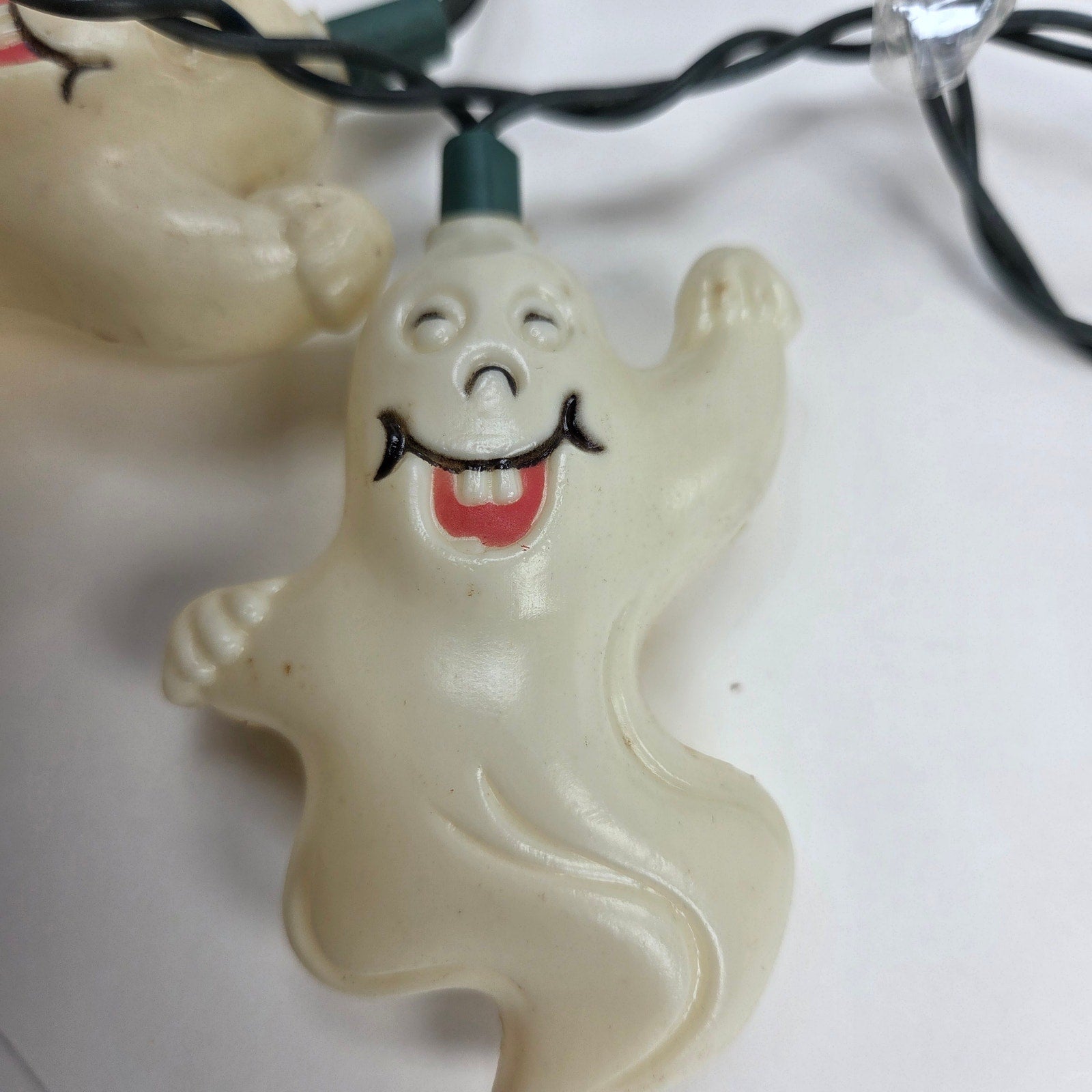 Vintage Halloween Ghost String Lights 10 Light UL Tested Working 10.5 Ft