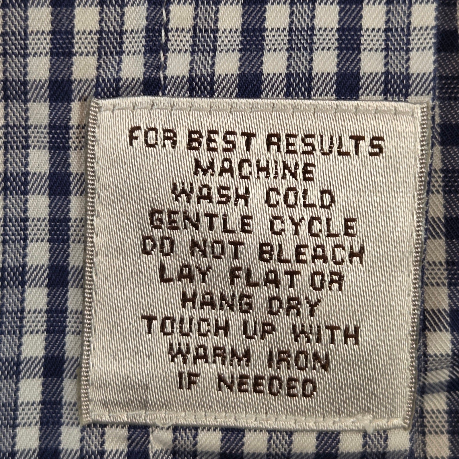 Peter Millar XL Button Up Shirt Cotton Blue White Check Short Sleeve