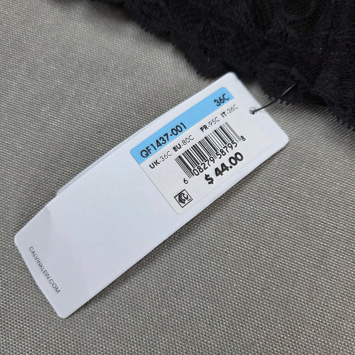 Calvin Klein Seductive Comfort Strapless Multiway Bra 36C Black QF1437 NWT