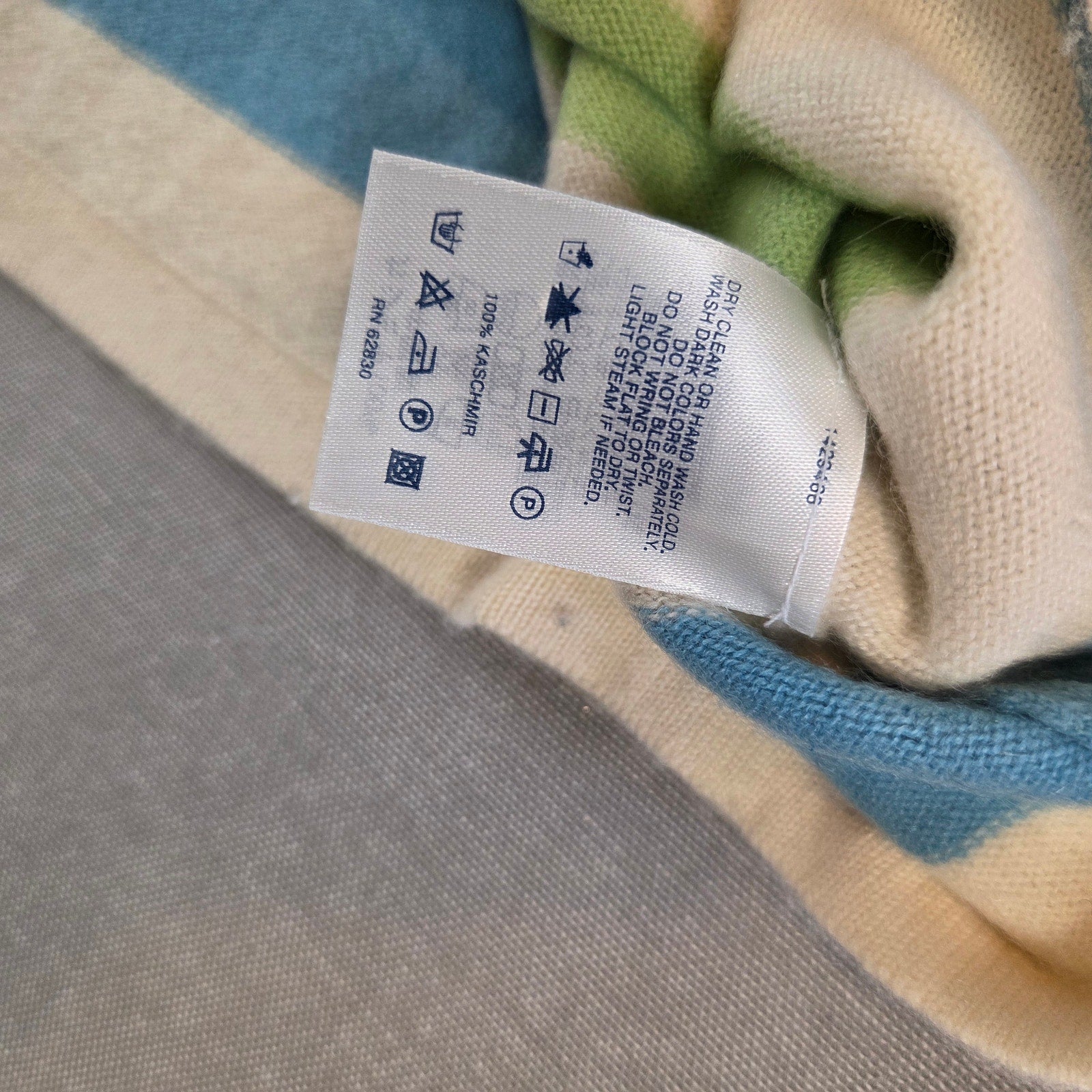 Lands’ End Striped Cashmere Sweater Women’s Small 100% Cashmere Pullover
