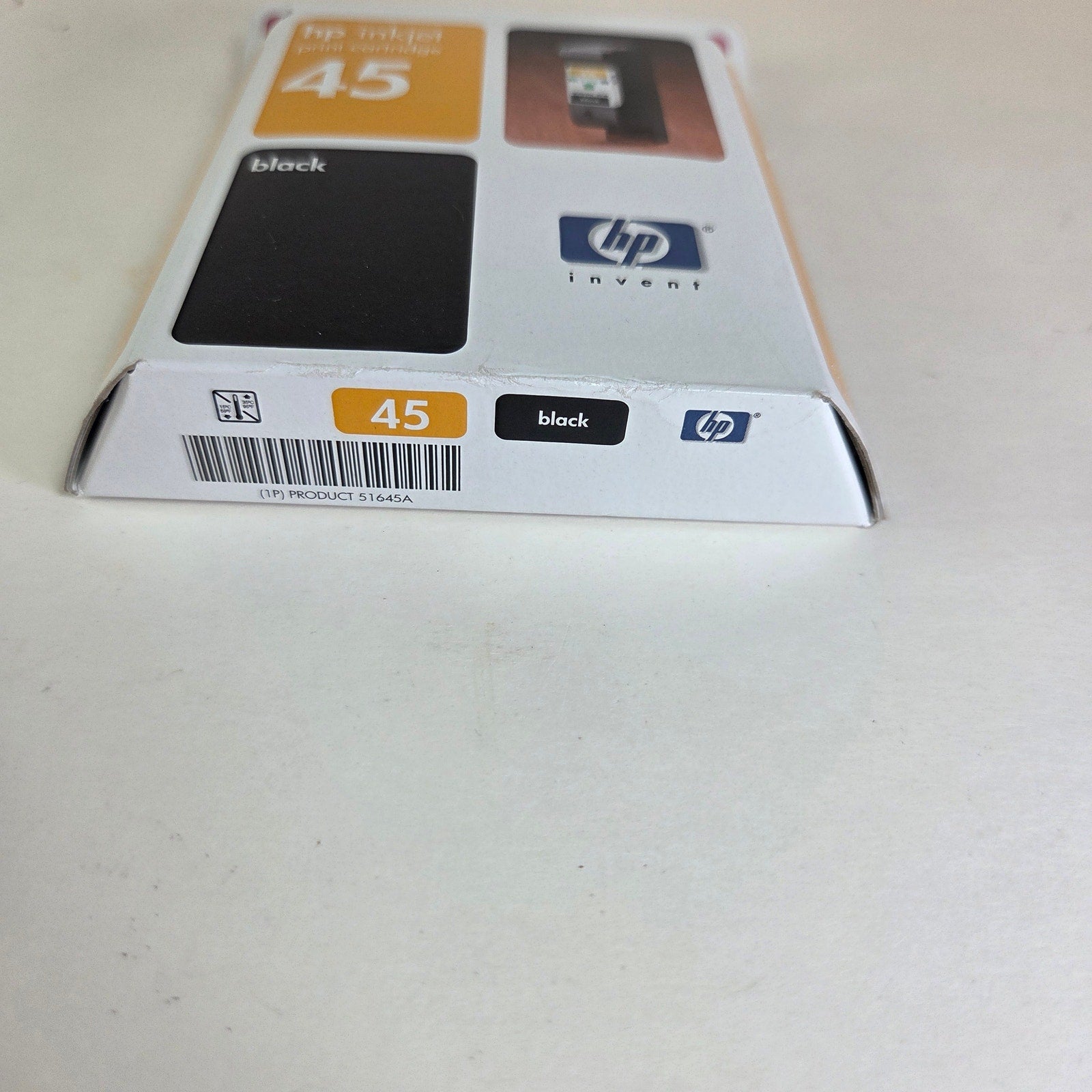 HP 45 Black Ink Cartridge 51645A Sealed Box Expired 2002 OEM Genuine