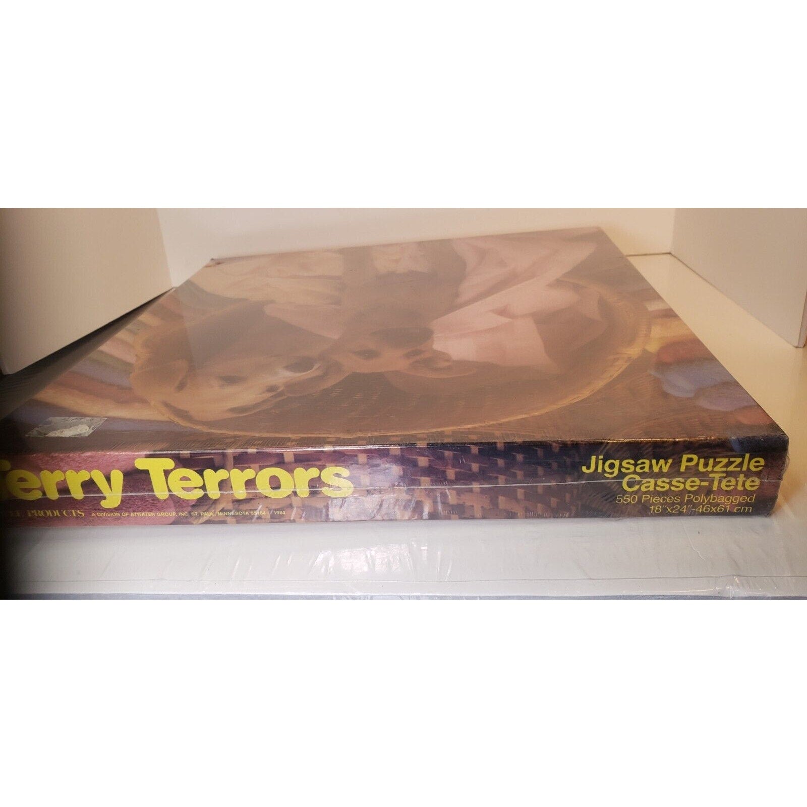 Vintage 1984 Hoyle 550 Piece Puzzle Terry Terrors Puppies 18x24 Sealed NIB