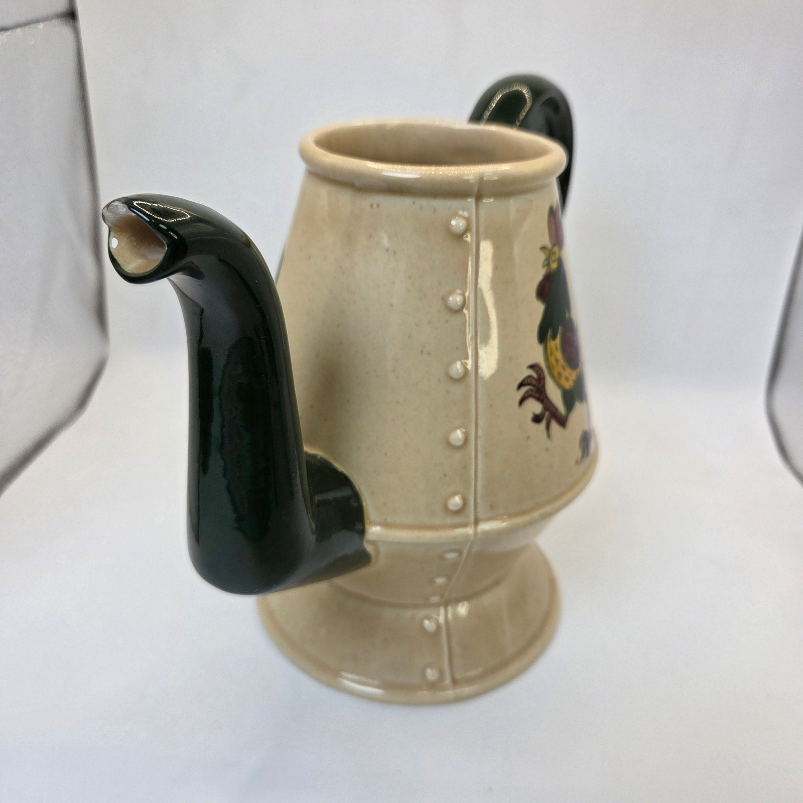 Vintage Metlox Poppytrail Rooster Pitcher Watering Can Style – Read