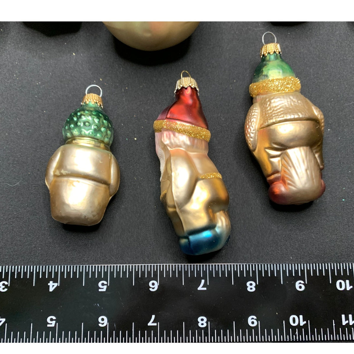 Vintage Lauscha Glas Snow White 7 Dwarfs Glass Ornaments Germany Set of 8