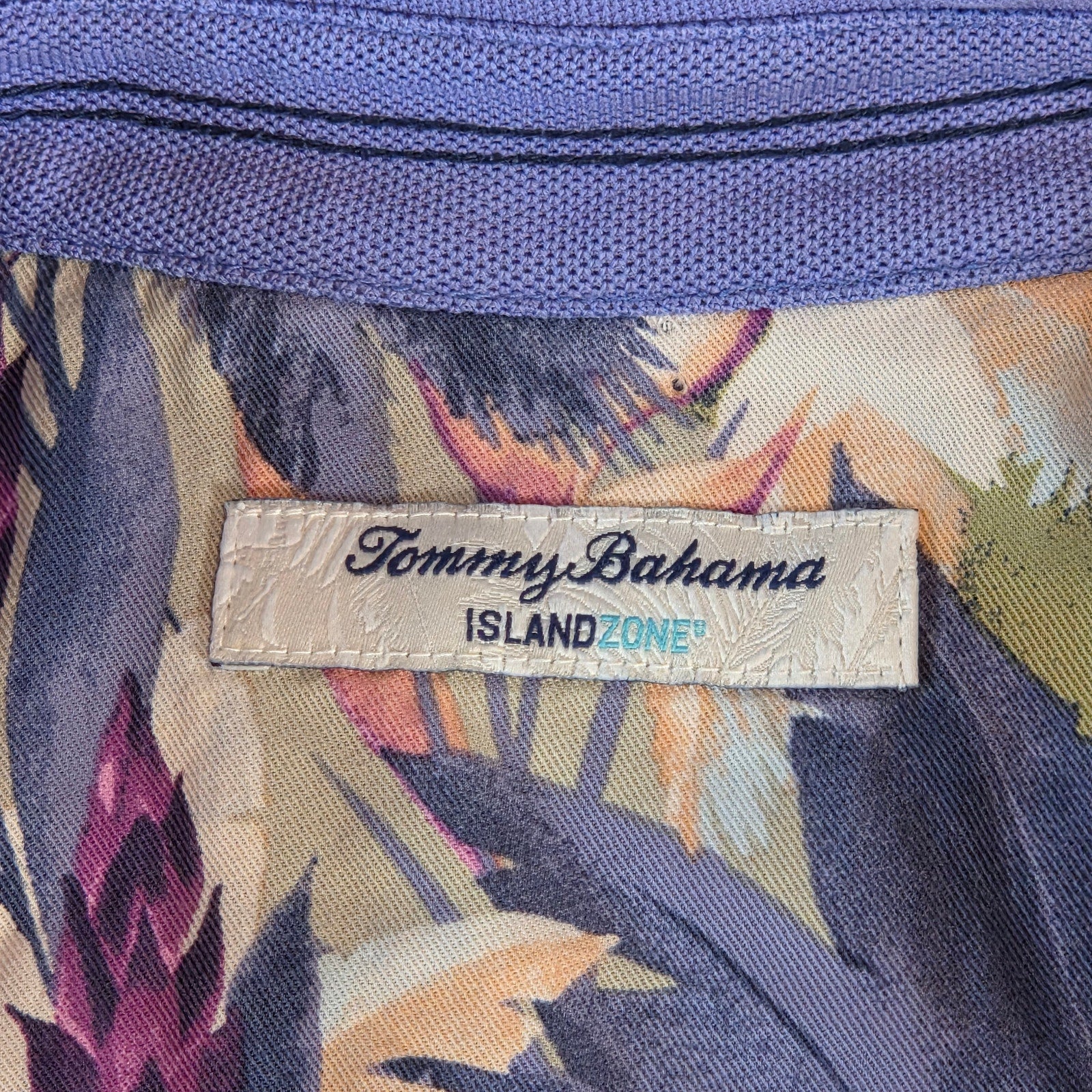 Tommy Bahama Island Zone Shirt XL Marlin Embroidery Floral Trim Button Down