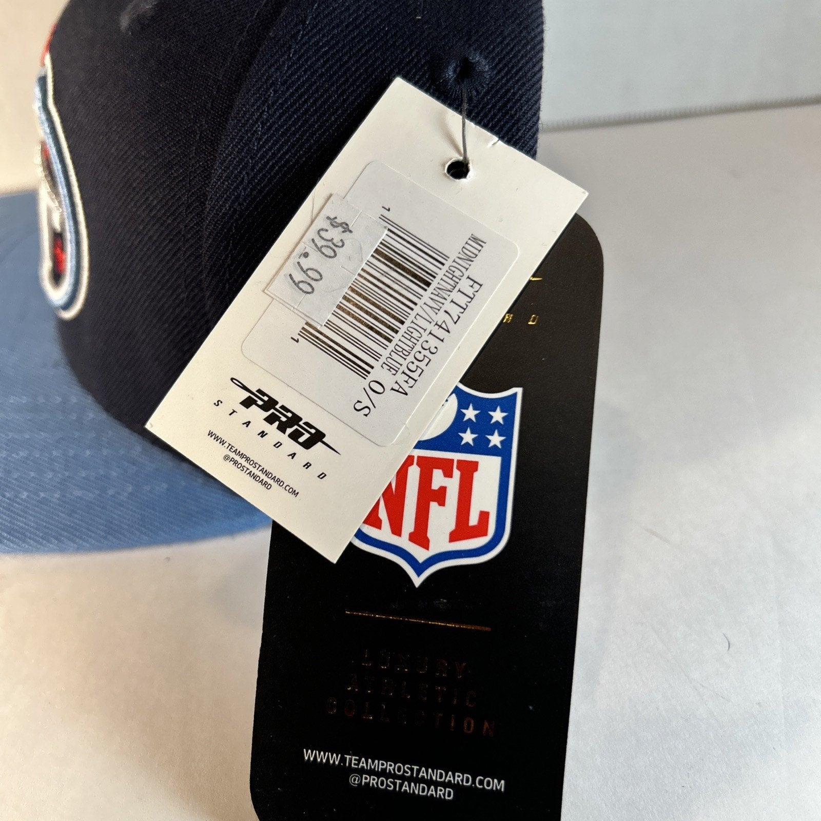 Pro Standard Tennessee Titans Logo Patch Snapback Hat Cap Adjustable Blue NFL