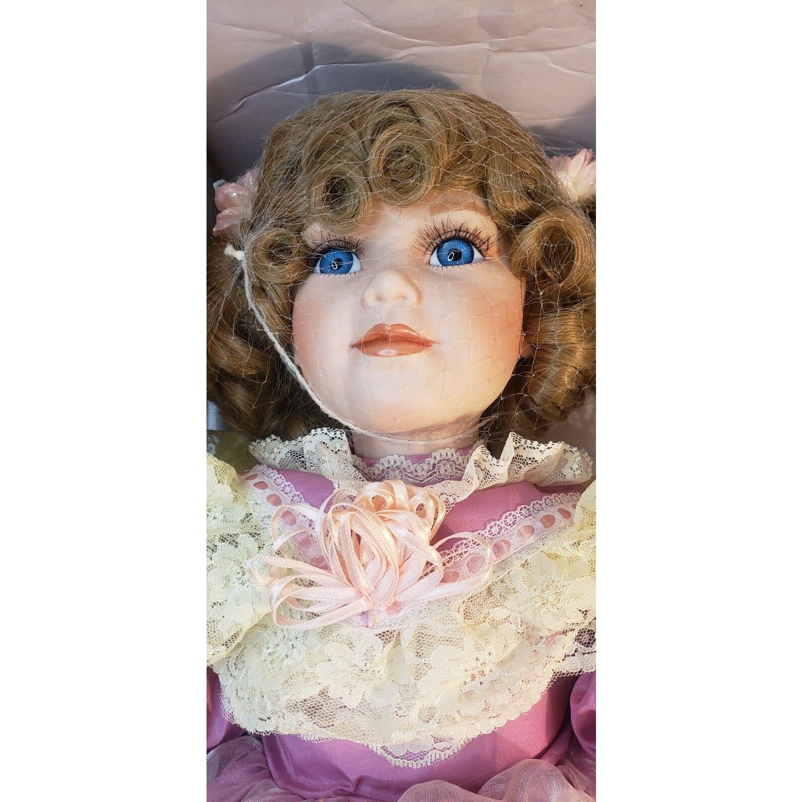 Vintage 1990s 1st Impressions 24" Porcelain Doll “Thea” w/ Box & Tag