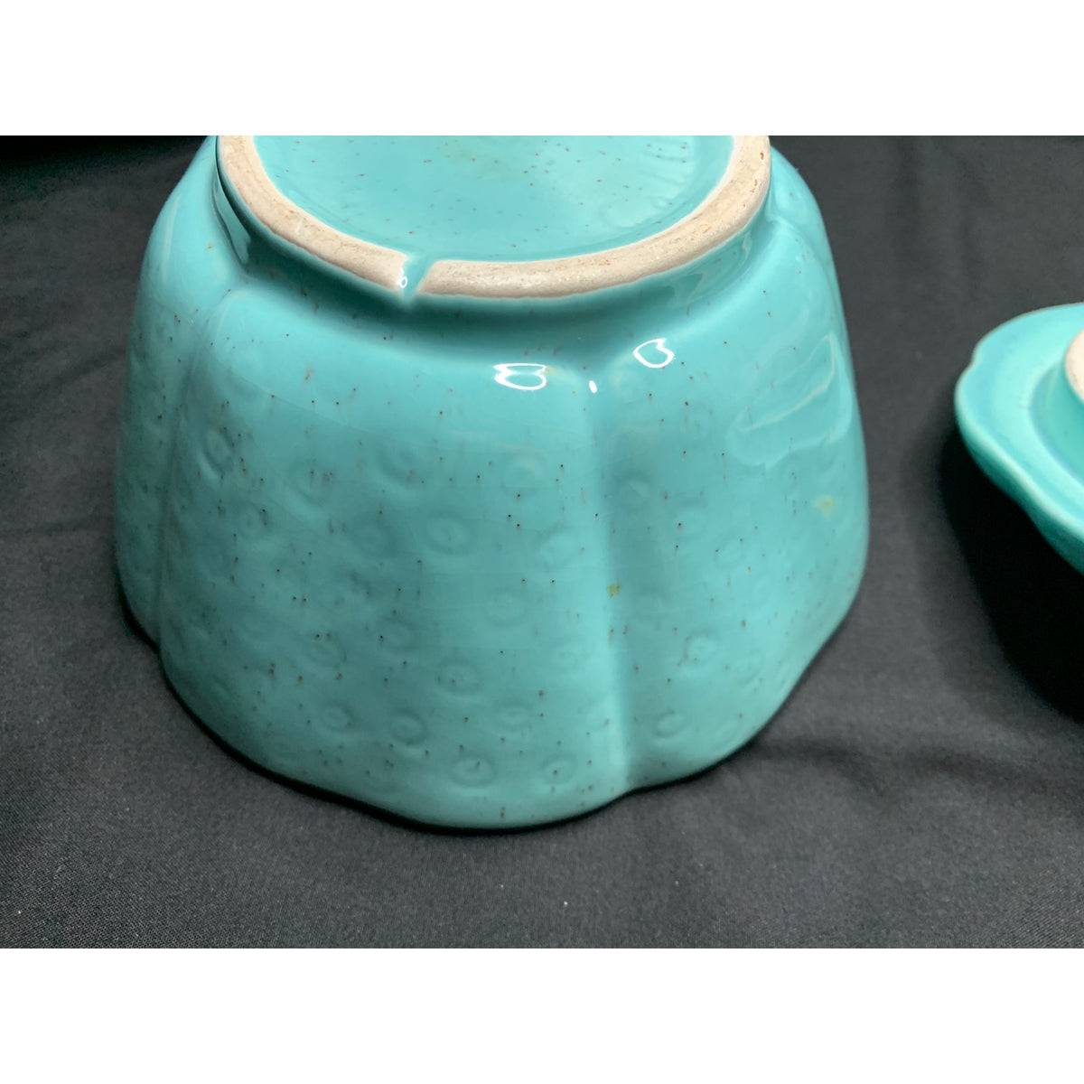 Turquoise Strawberry Covered Bowl Belmar California 310 Style Ceramic Pottery