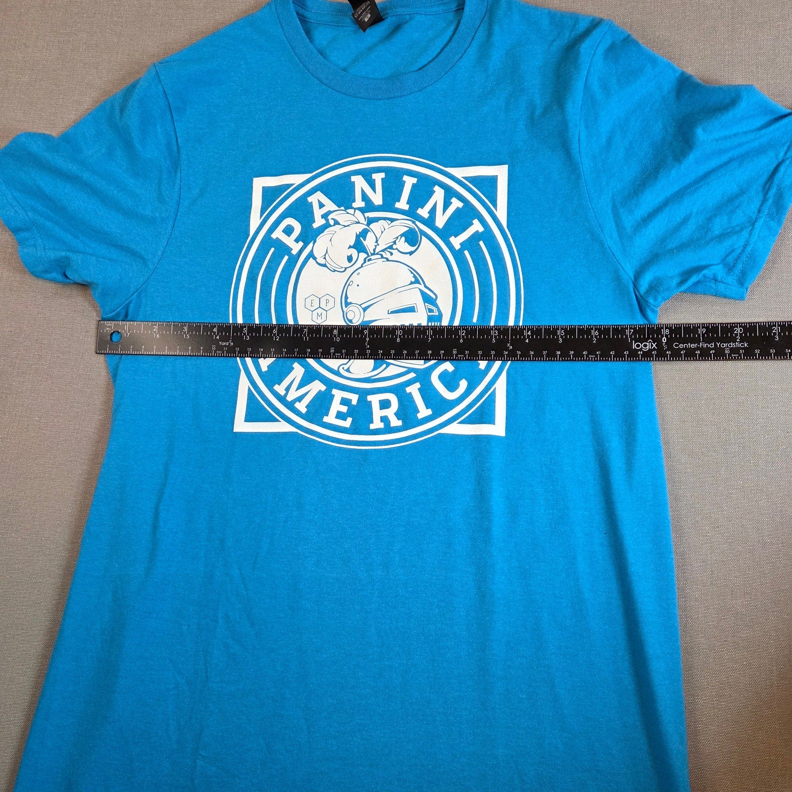 Panini America Graphic Tee Blue District Concert T-Shirt Size S 50/50 Blend