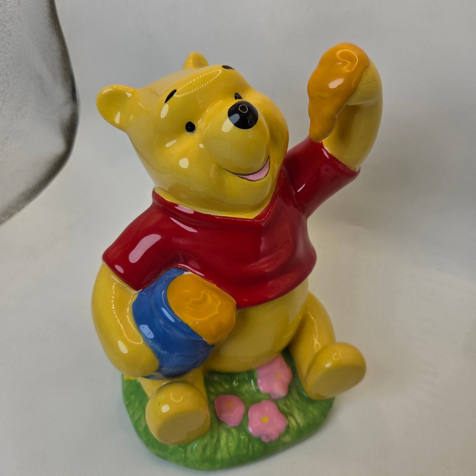 Disney Winnie the Pooh Enesco Ceramic Piggy Bank 8" Honey Pot Coin Bank