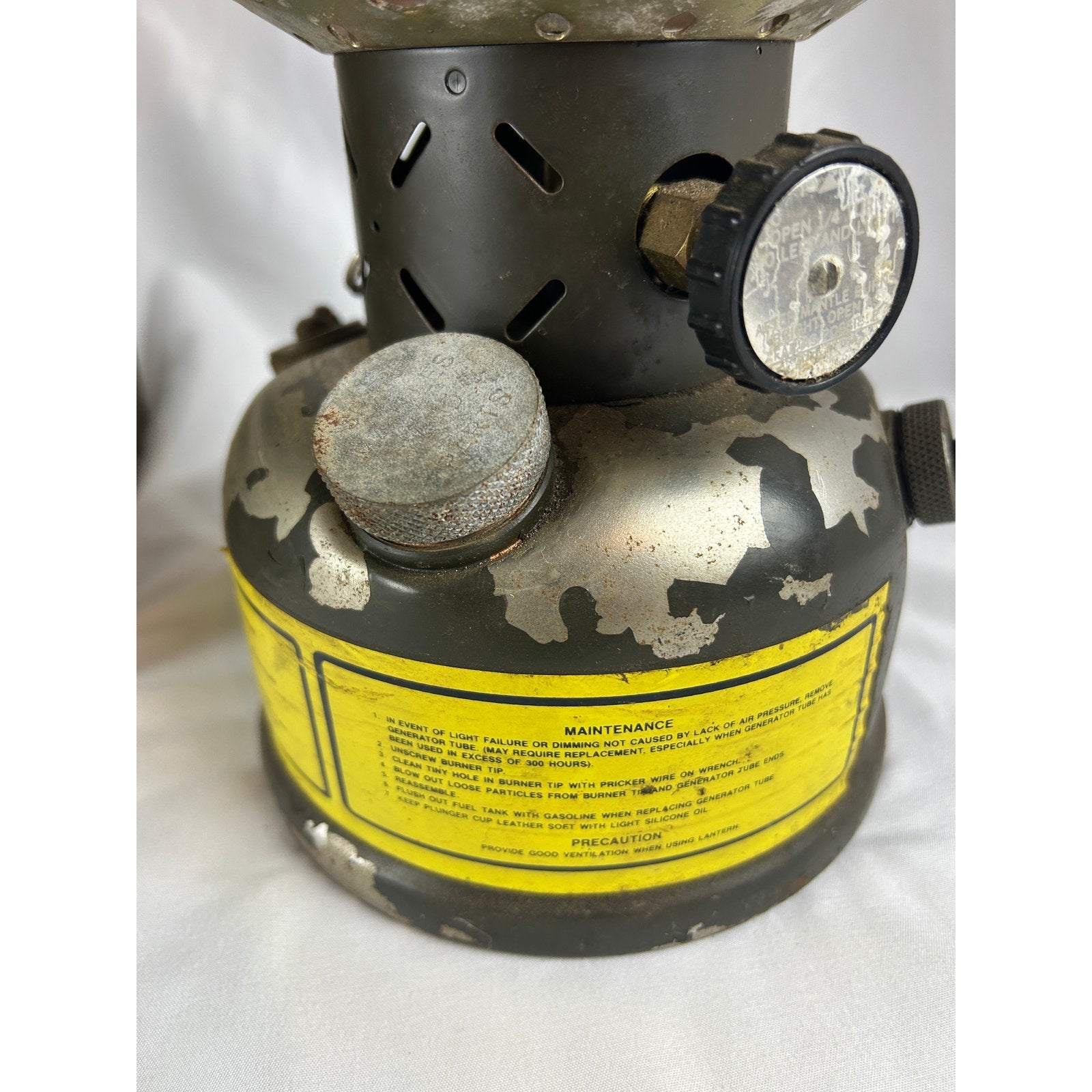 US Military 1963 SMP Lantern With Original Wood Crate Camping Light