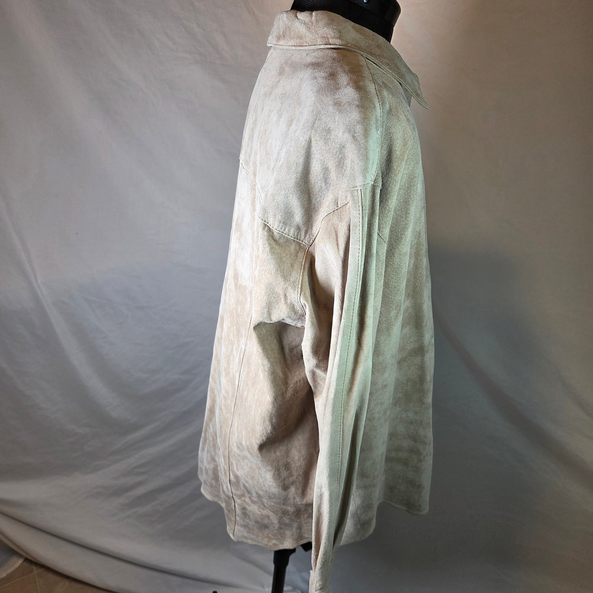 CW Clifford & Wills Genuine Suede Leather Shirt Jacket Women's L Korea 90s