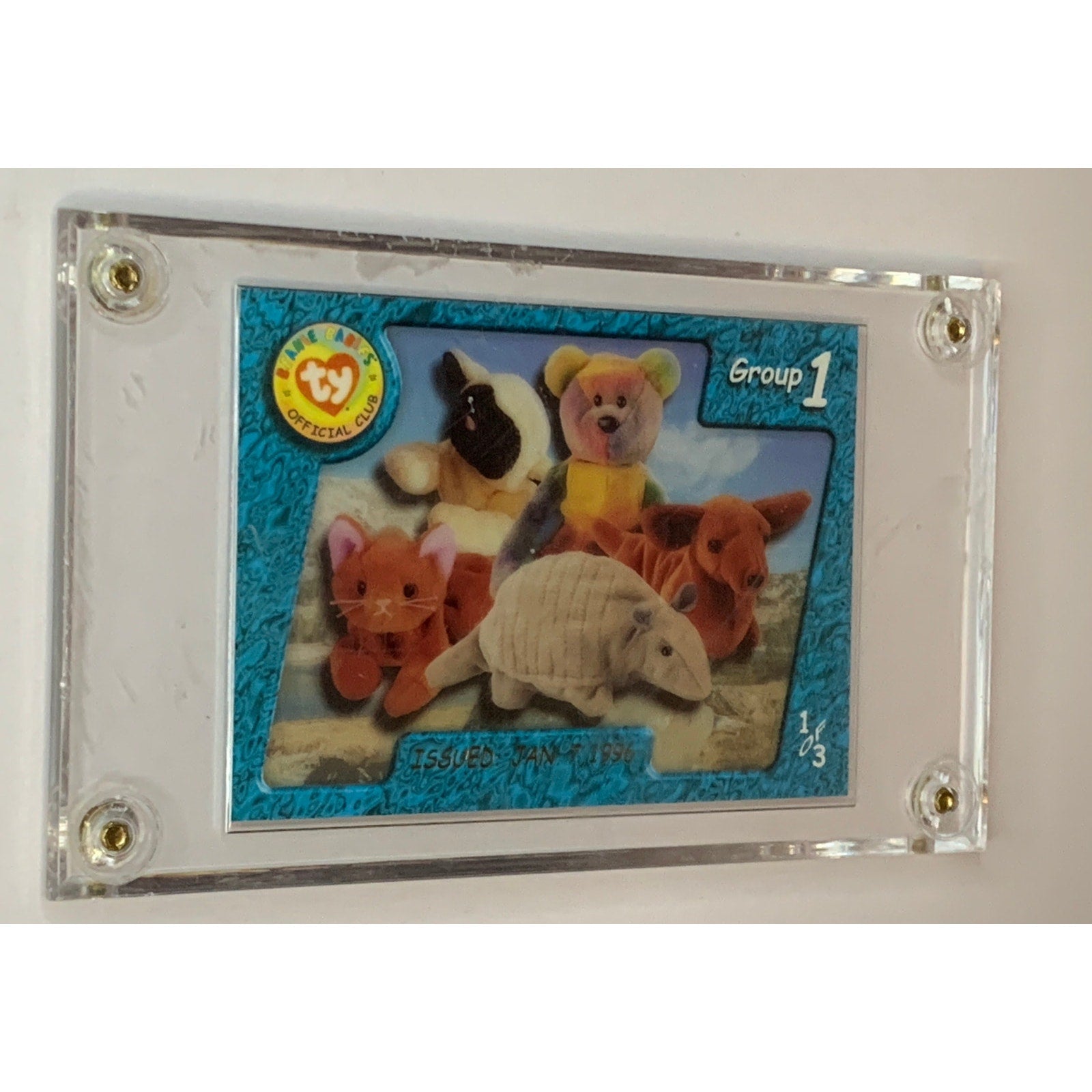 January 1996 BBOC Beanie Babies Trading Cards Case Topper Group 1