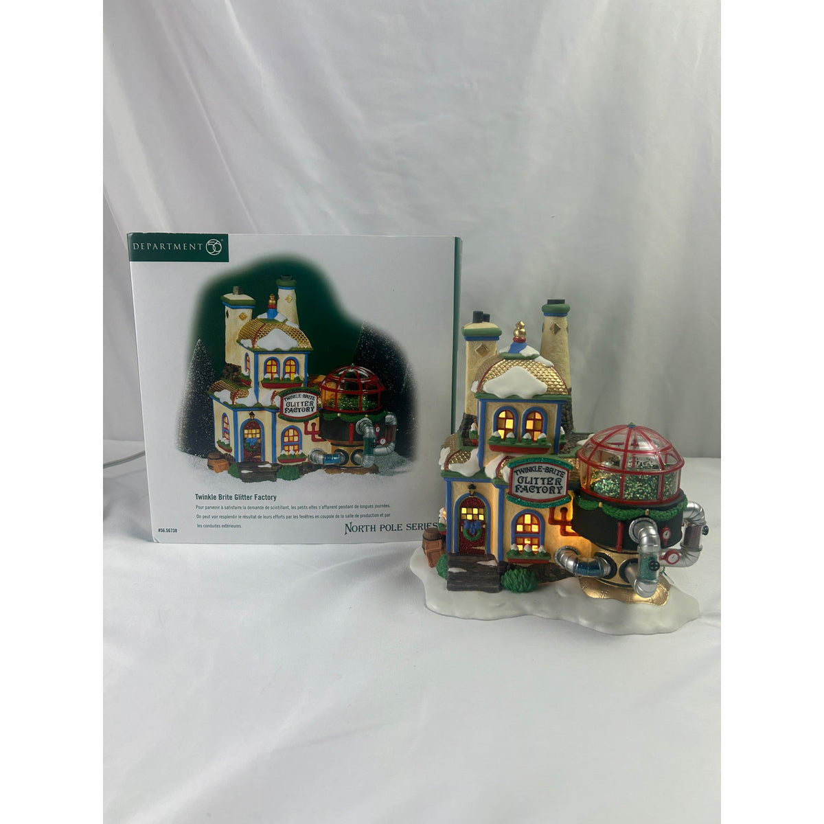 Department 56 Twinkle Brite Glitter Factory 56738 North Pole Series Retired