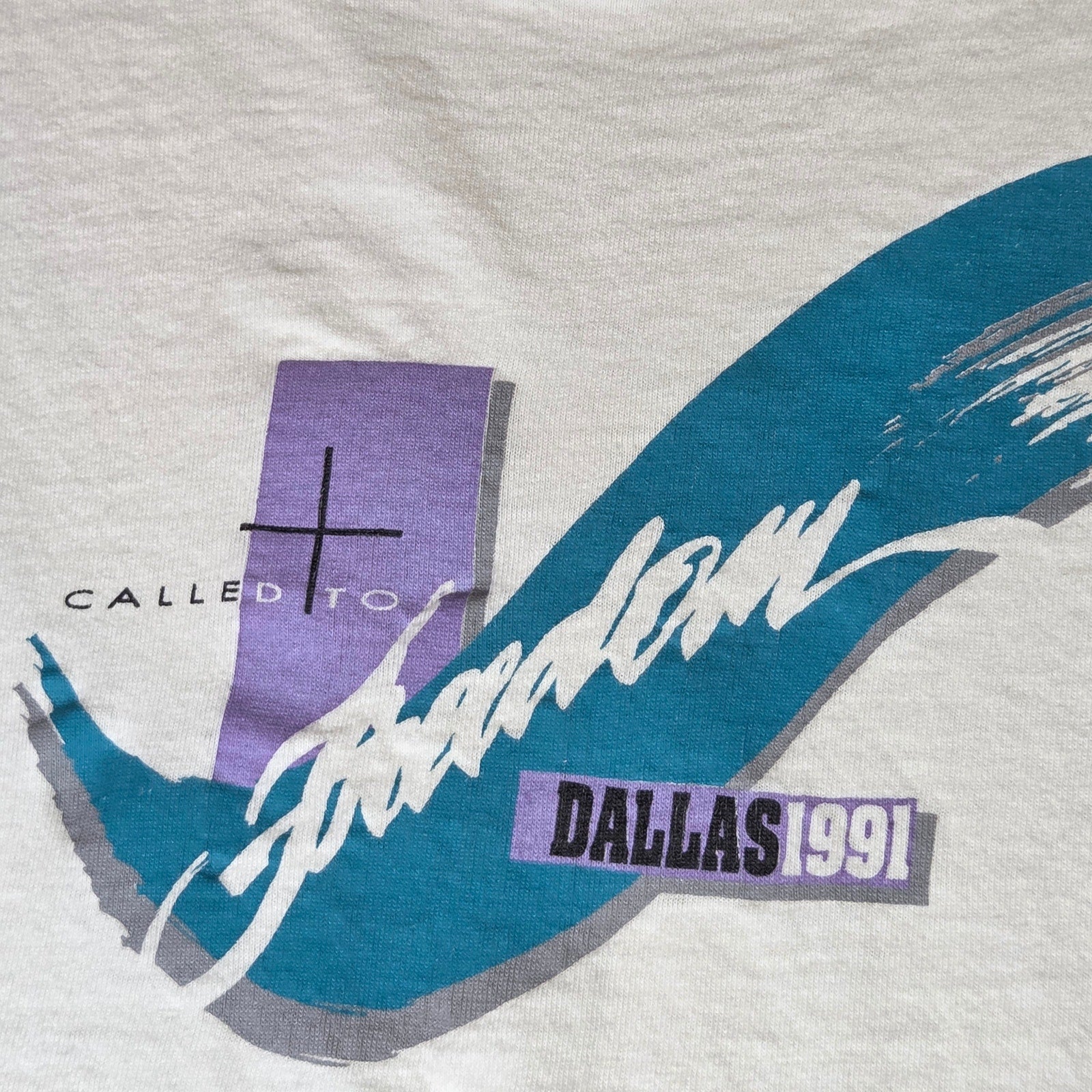 Vintage 1991 Christian Called to Freedom Dallas T Shirt XL USA 90s
