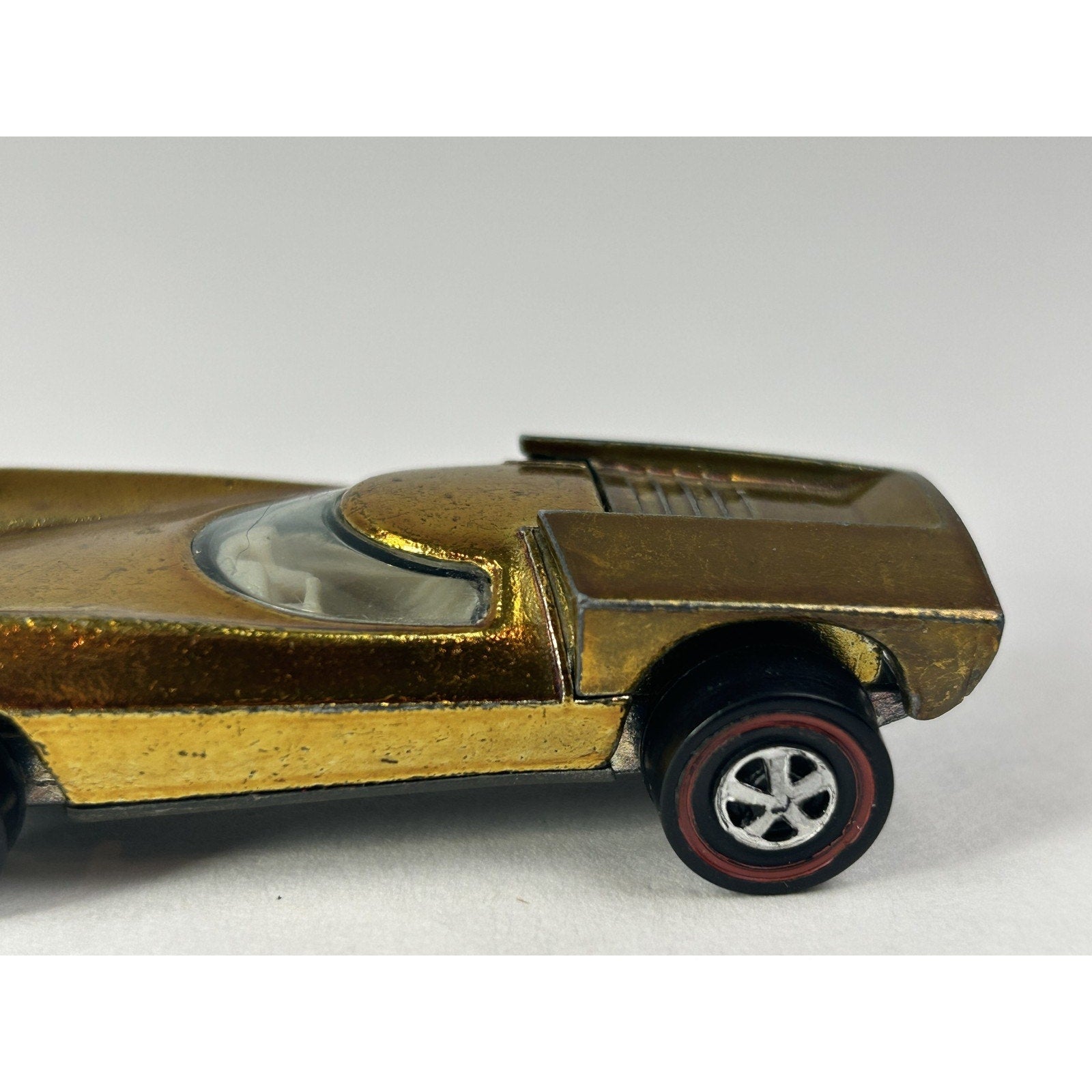 Vintage Hot Wheels Turbo Fire Redline Diecast Car Gold 1968 Mattel USA Collector