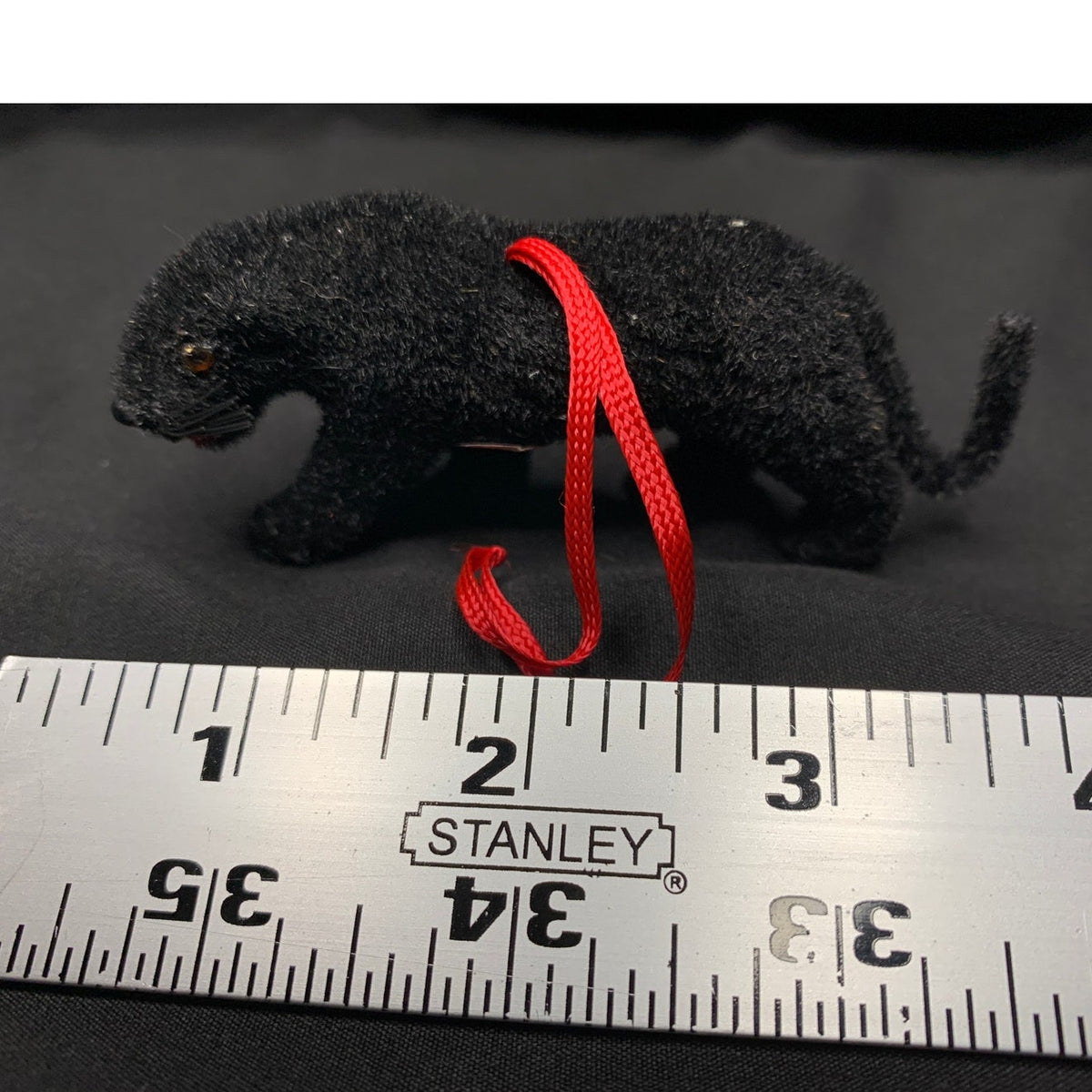 Vintage Wagner Handwork Black Panther Flocked Figurine West Germany 1966-1983