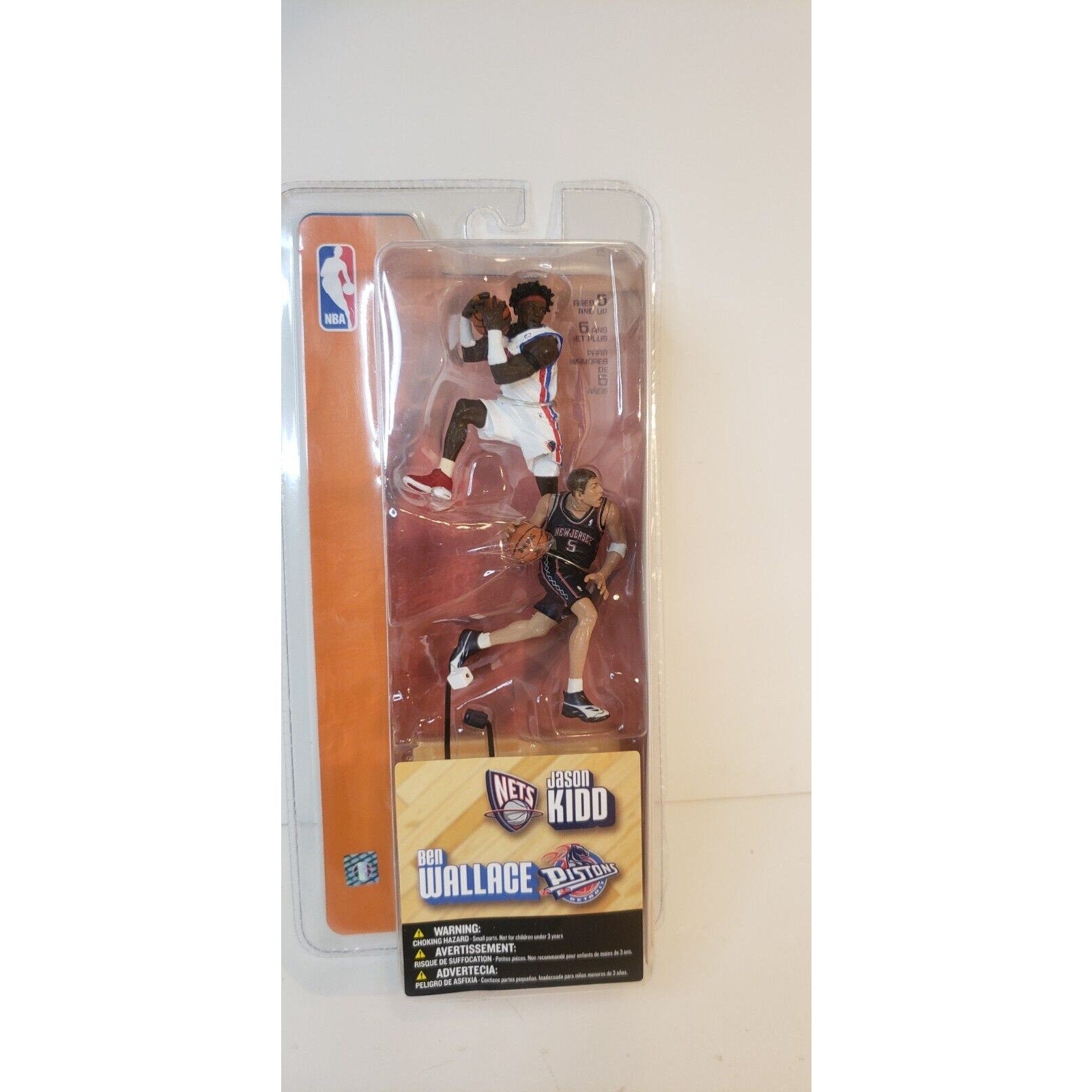 Jason Kidd (Nets) & Ben Wallace (Pistons) McFarlane 2003 NBA 2 pack 3" Figures