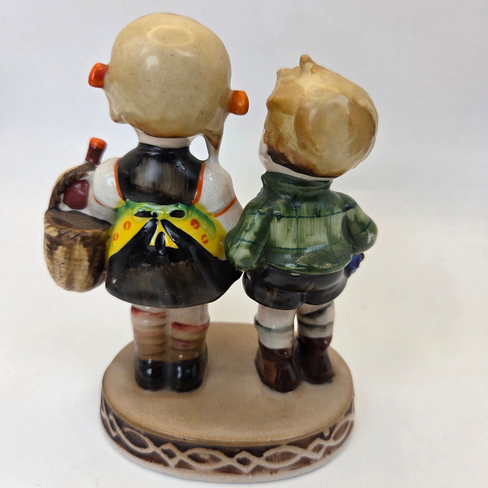 Occupied Japan Boy Girl Couple Figurine Hand Painted Porcelain 4.5in Vintage