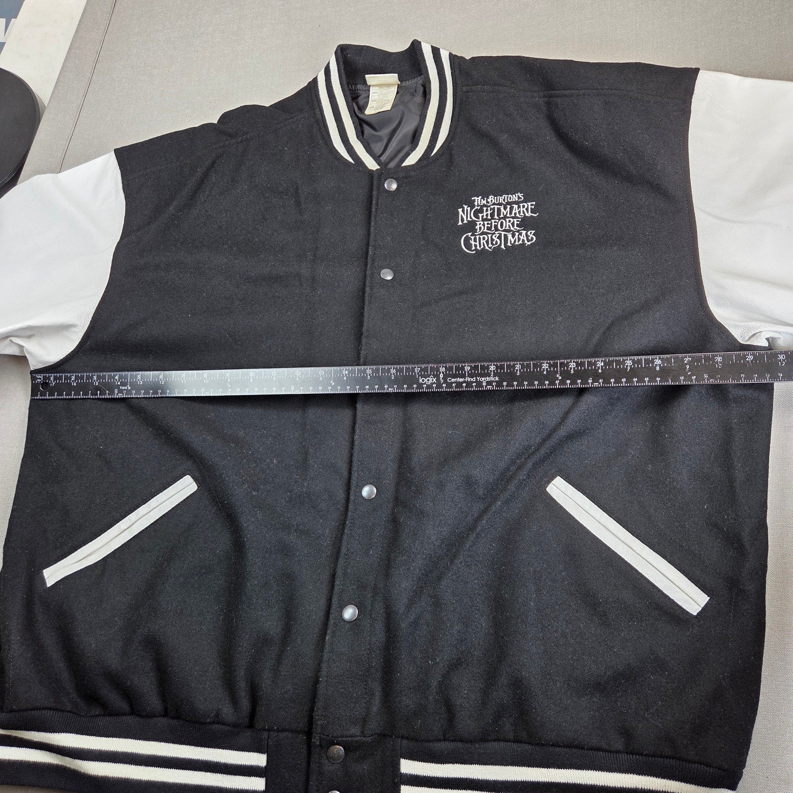 Disney Direct Nightmare Before Christmas Wool Leather Letterman Jacket XXL Jack