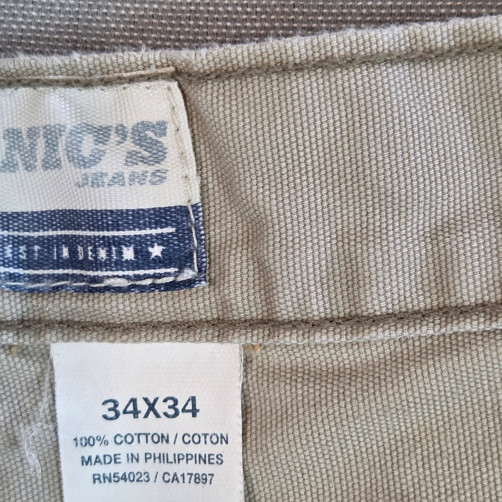 Old Navy Mechanic’s Workwear Pants 34x34 Khaki Cotton Vintage 2002