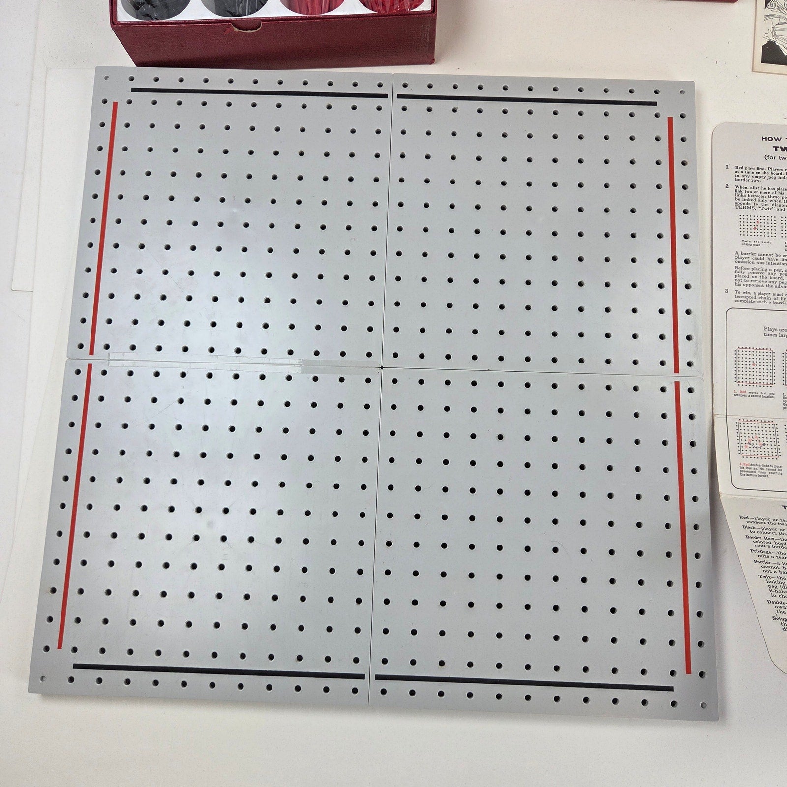 Vintage 1962 3M TwixT Bookshelf Strategy Board Game Complete Excellent