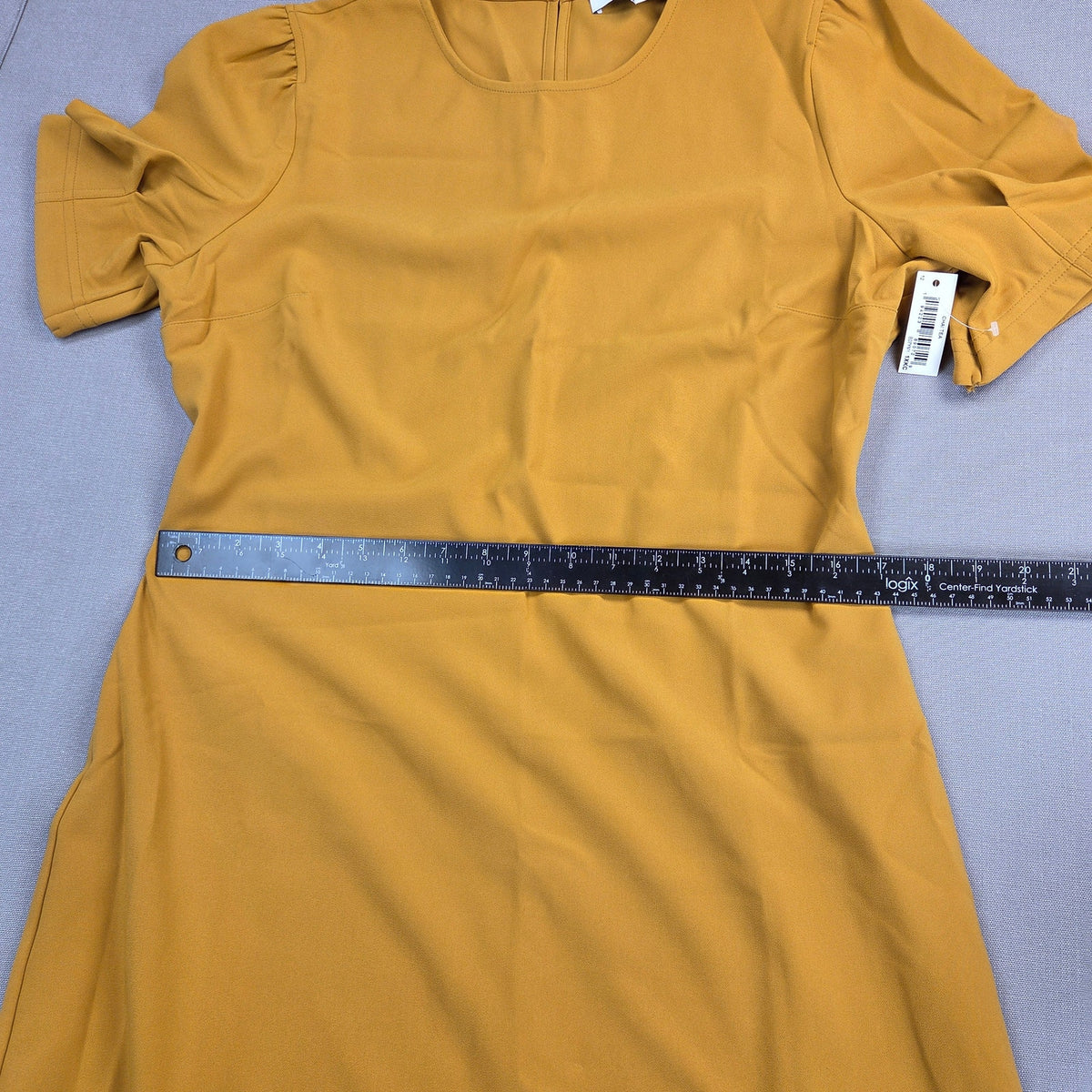 Lark & Ro Florence Ruffle Sleeve Sheath Dress Chai Tea Womens Size 12 NWT