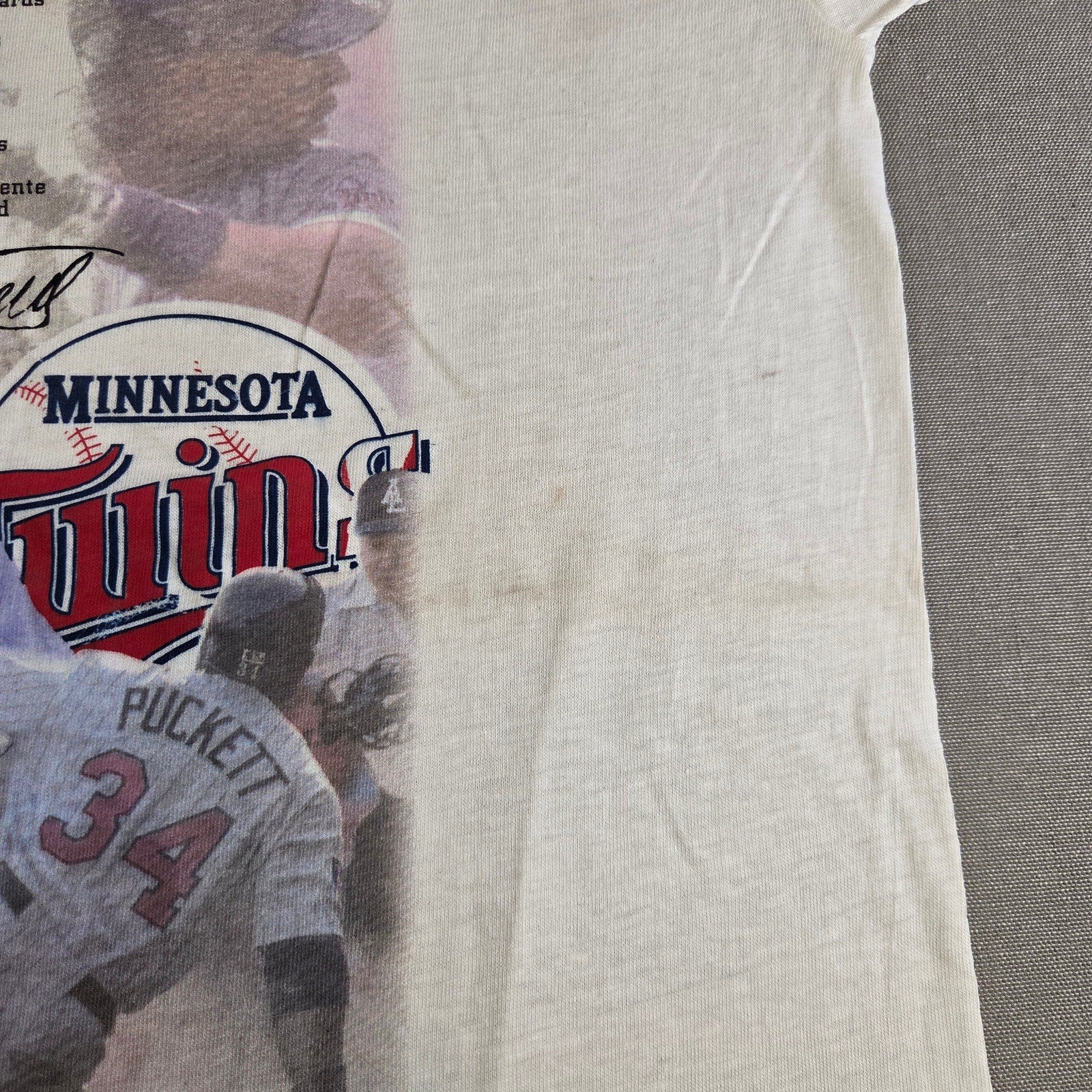 1997 Kirby Puckett Weekend Twins Promo T-Shirt Target Size L Vintage White