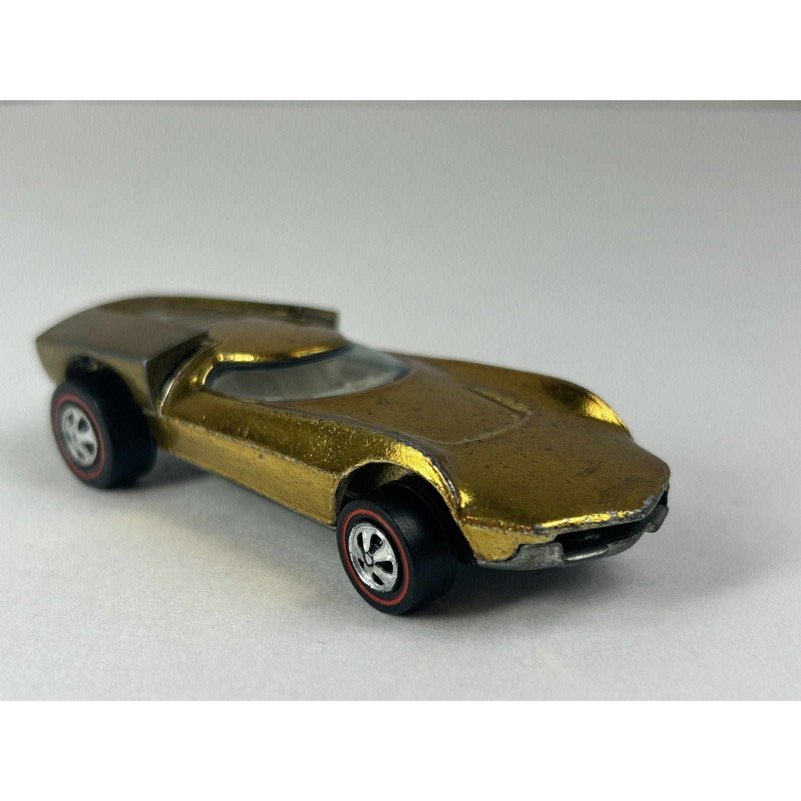 Vintage Hot Wheels Turbo Fire Redline Diecast Car Gold 1968 Mattel USA Collector