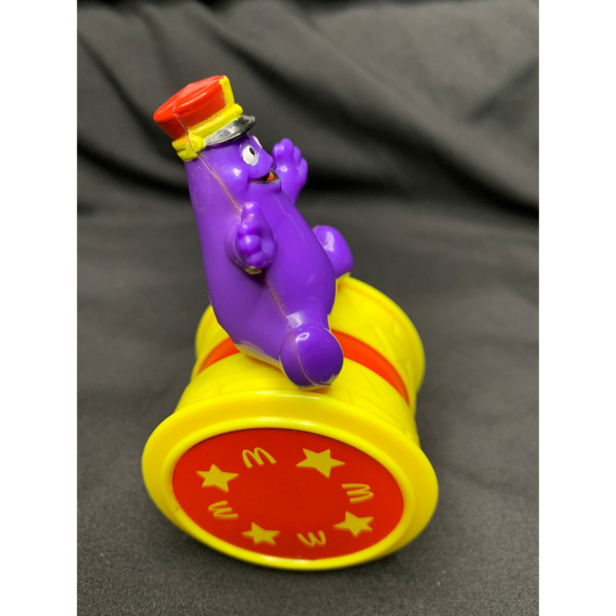 1995 McDonald's Grimace Under the Big Top Circus Drum Happy Meal Toy Vintage