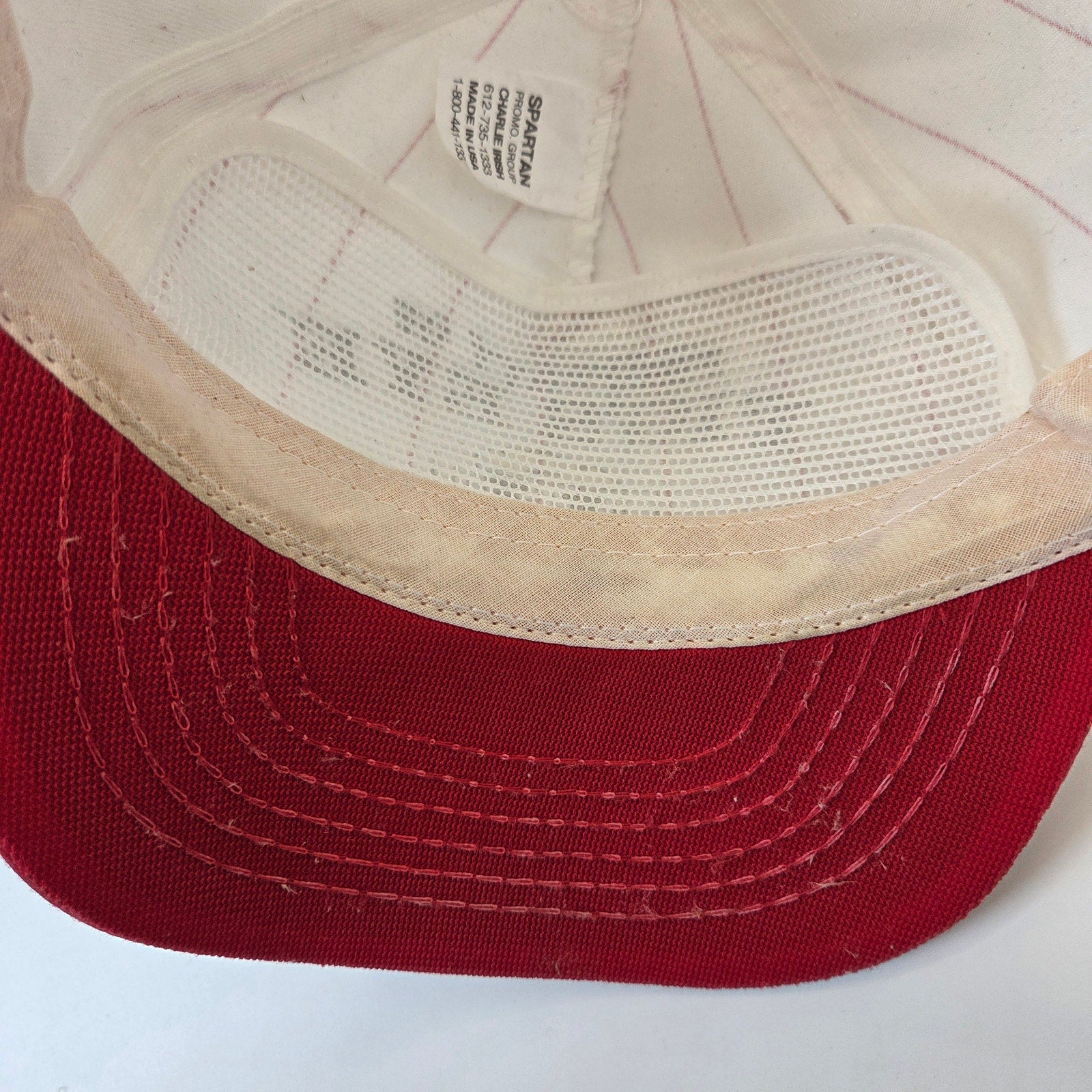 Property Of Pig's Eye U Snapback Hat USA Spartan Promo Group Beer Cap Vintage