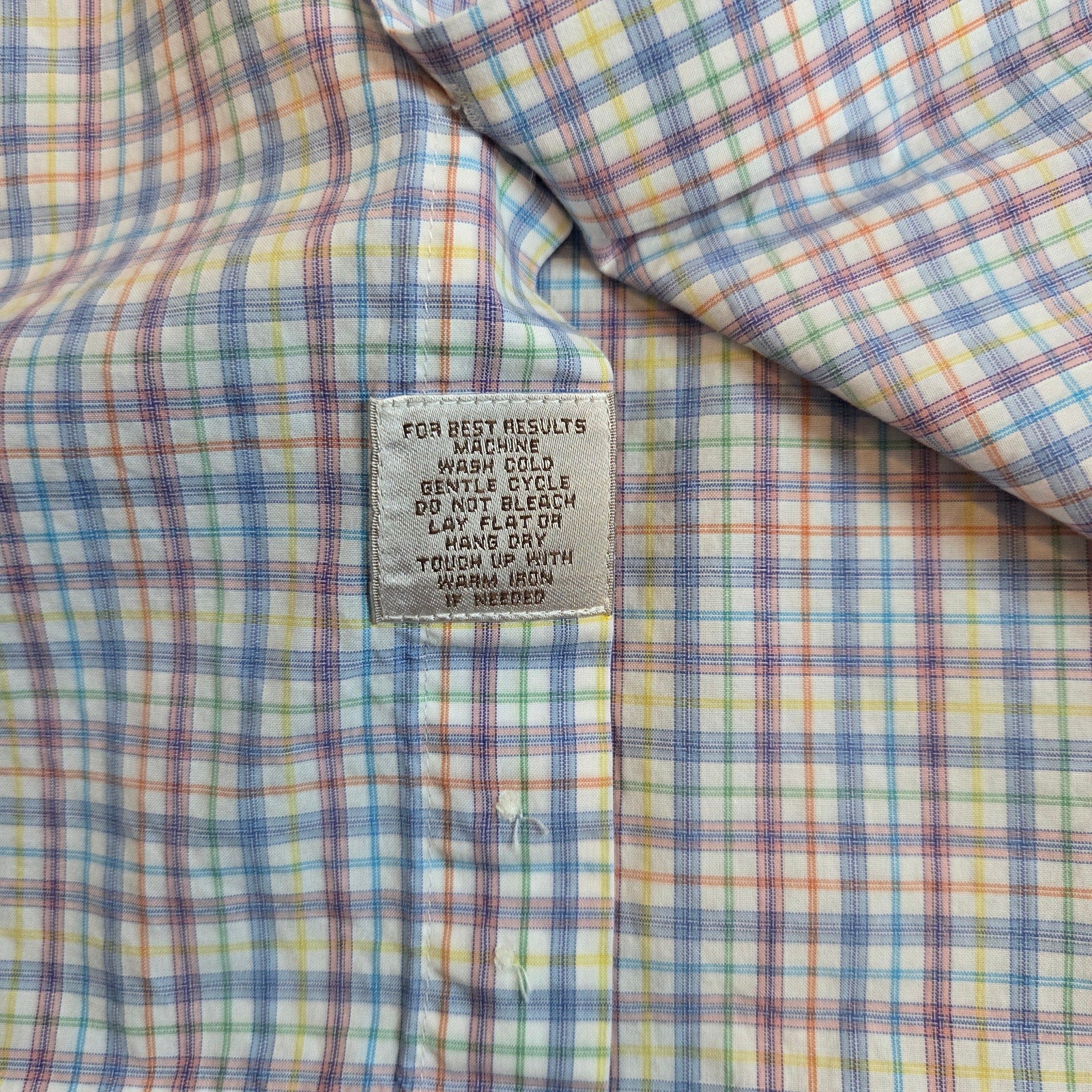 Peter Millar Plaid Button Down Shirt Men’s Size M 100% Cotton Long Sleeve