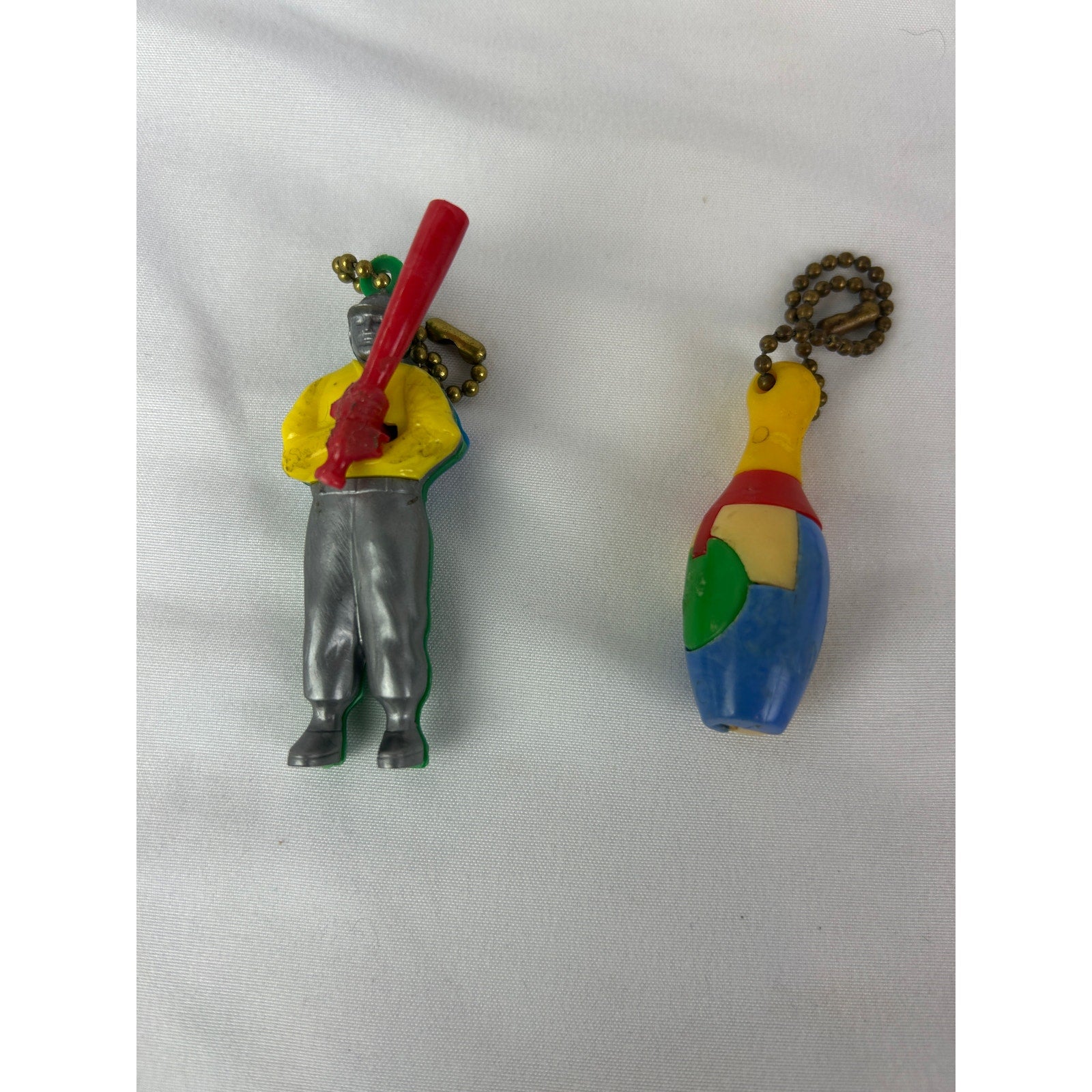 Vintage 1950s Sports Game Puzzle Keychain Lot Football Bowling Toys
