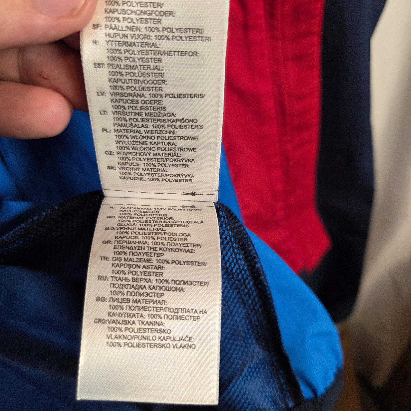 Adidas Skateboarding Climaproof Windbreaker Jacket L Blue Red White 2014