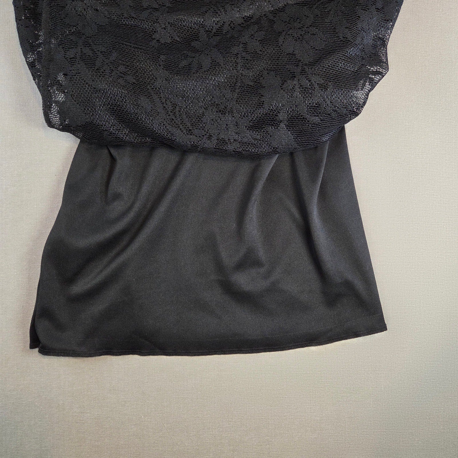 Velvet Torch Little Black Dress Women’s M NWT Lace Overlay Sleeveless USA Made