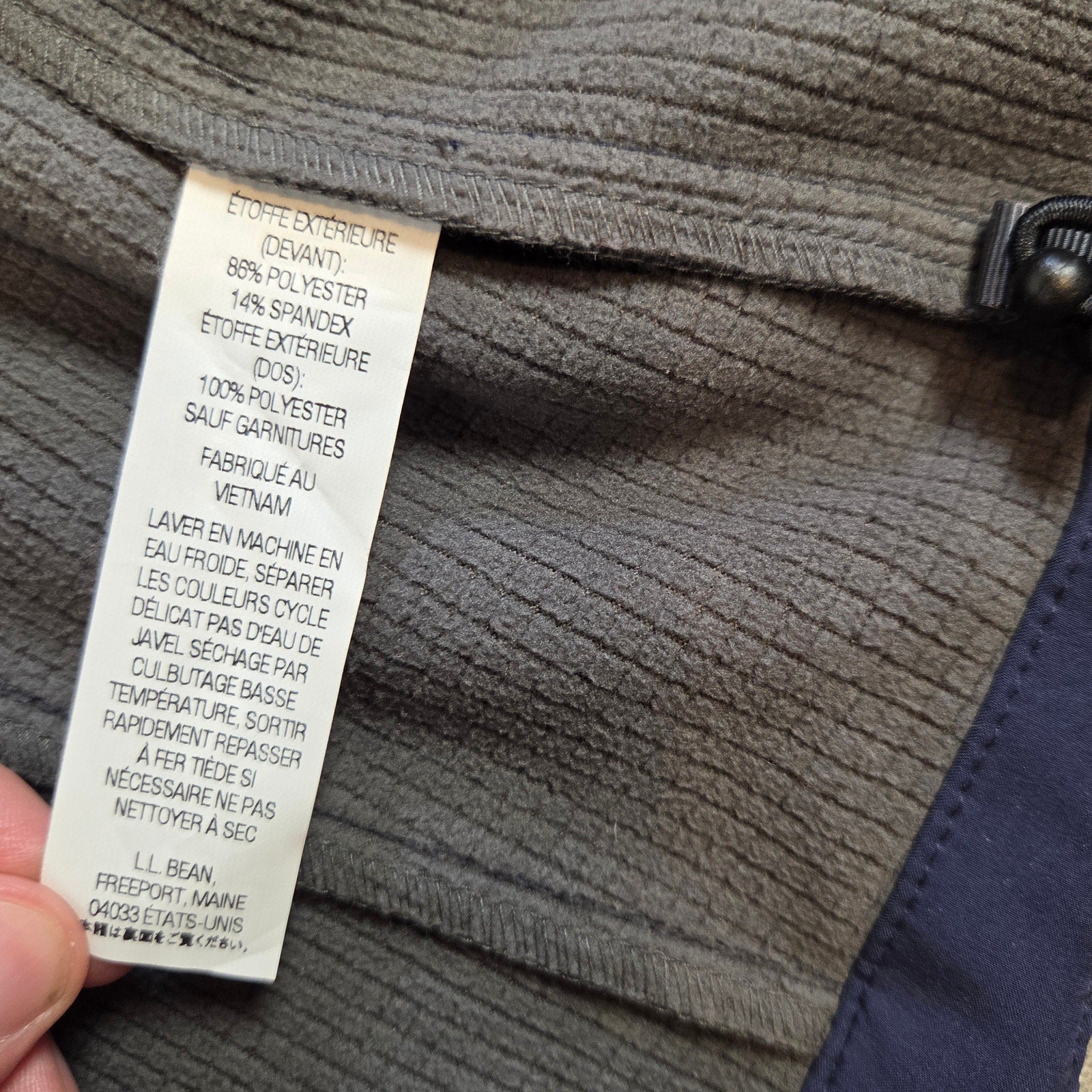 L.L.Bean Softshell Jacket Men’s XL Blue Full Zip Wind Water Resistant