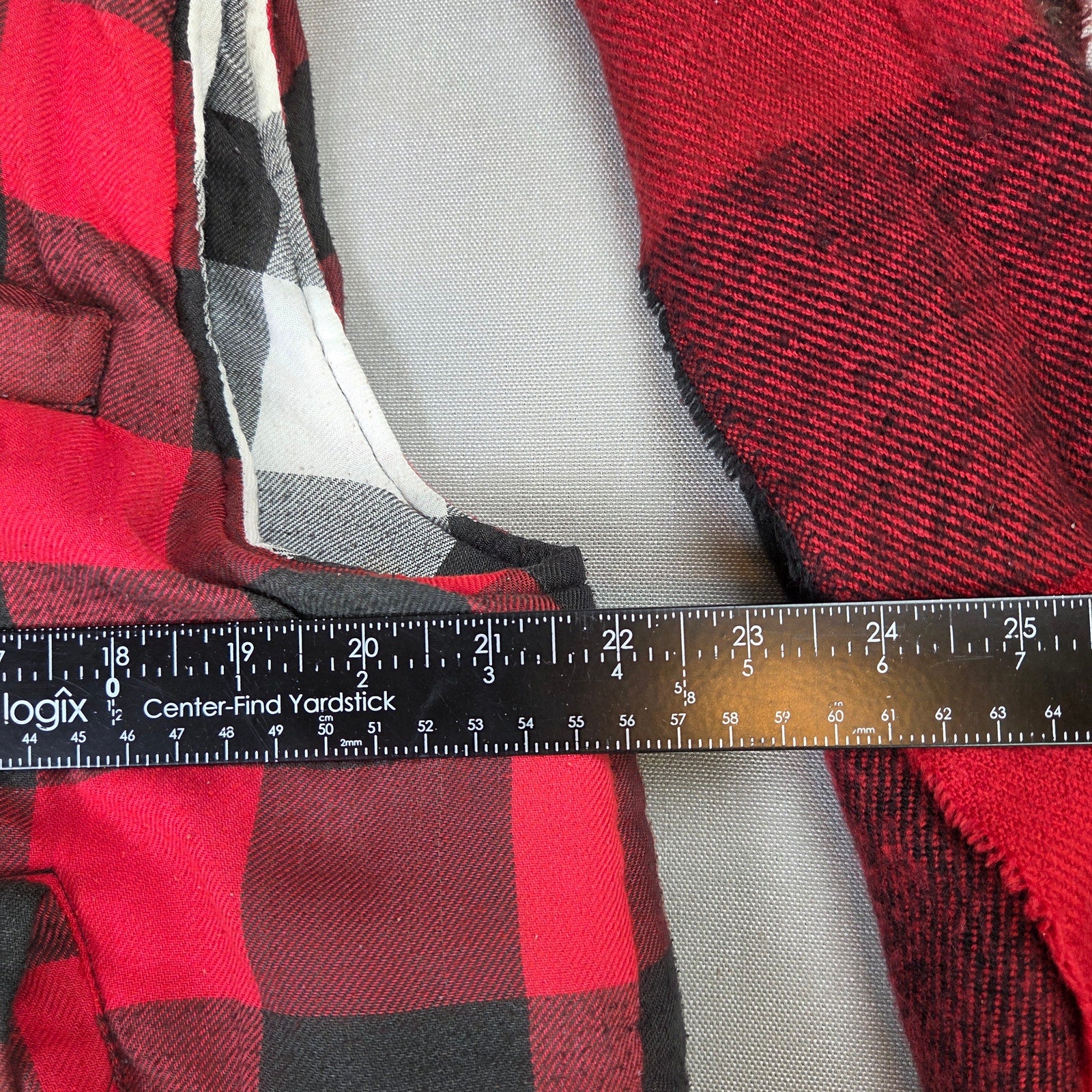 Unbranded Reversible Buffalo Plaid Vest Scarf Set Red Black Adult Large