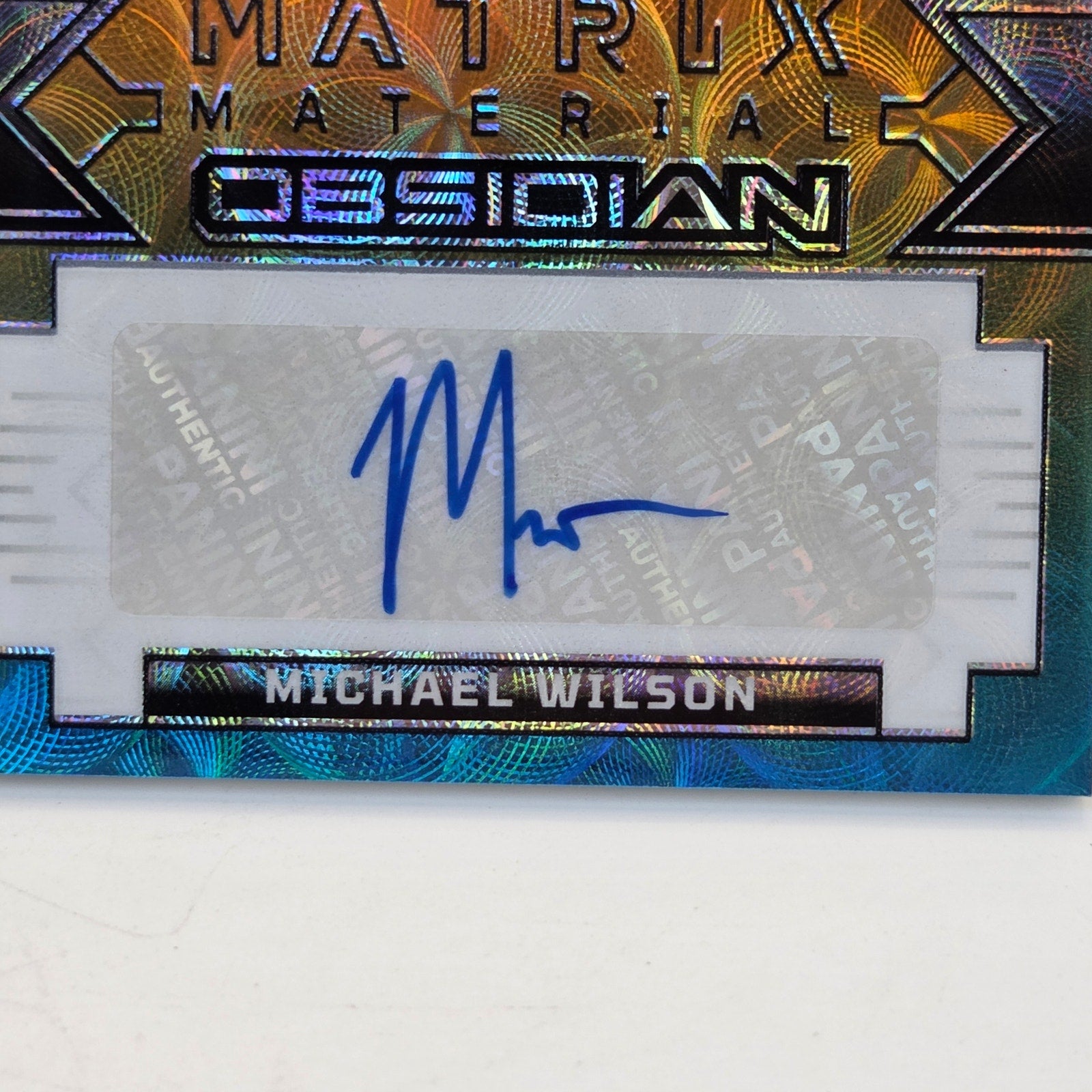 2024 Panini Obsidian Michael Wilson Nike Swoosh Patch Auto /6 Cardinals